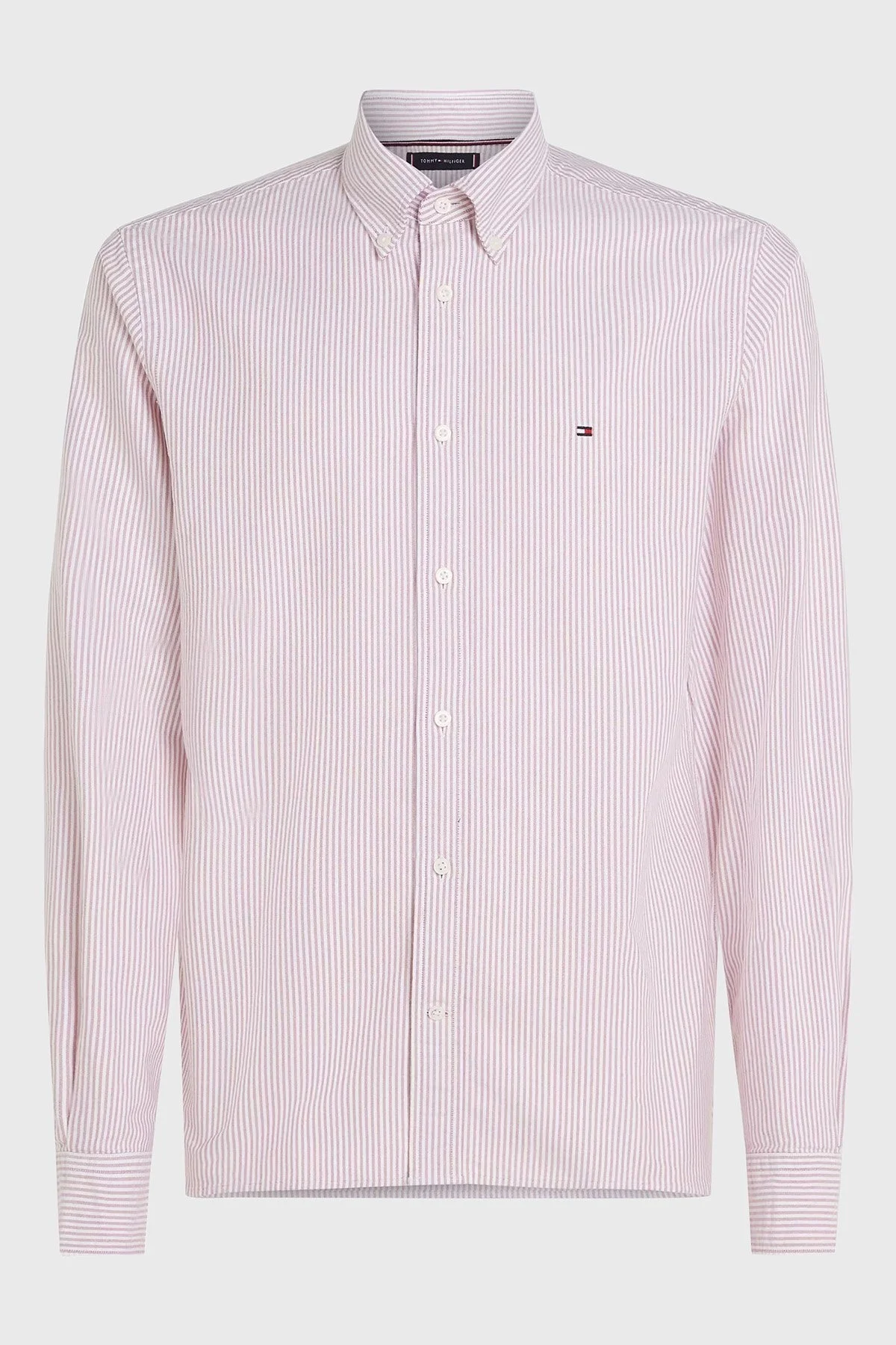 Tommy Hilfiger Pamuklu Regular Fit Erkek Gömlek MW0MW36238 0EV KIRMIZI-BEYAZ - 10