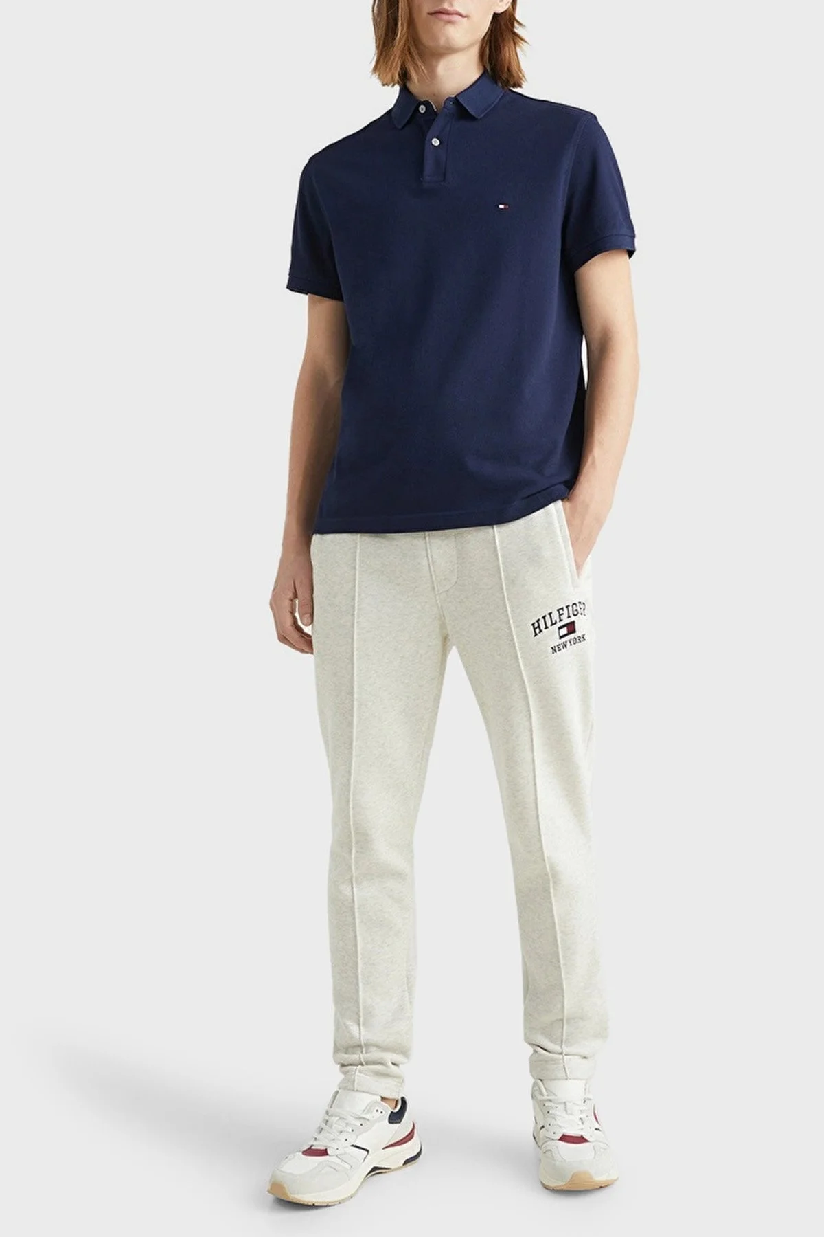 Tommy Hilfiger Pamuklu Regular Fit Erkek Polo T Shirt MW0MW17770 DCC LACİVERT - 2