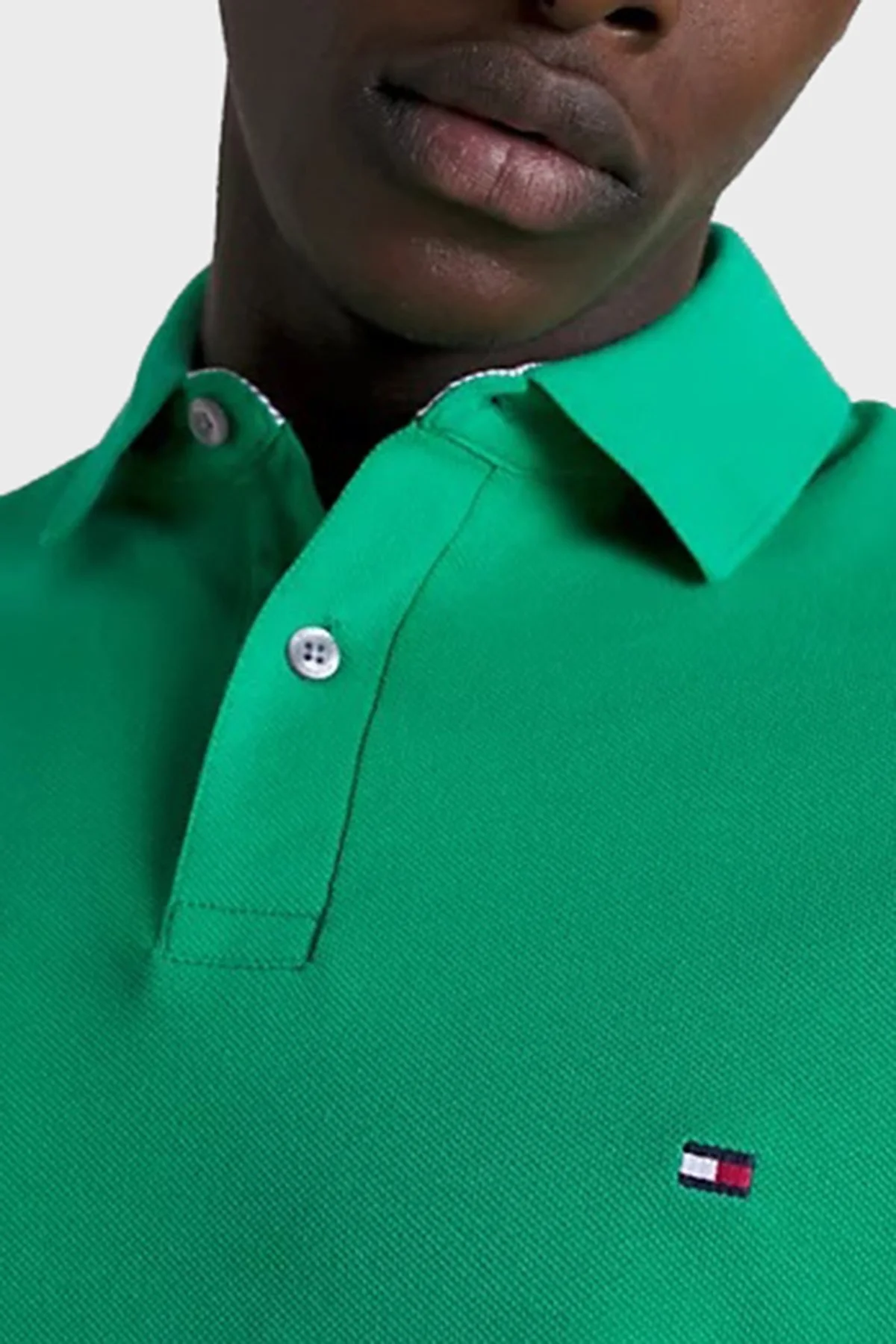 Tommy Hilfiger Pamuklu Regular Fit Erkek Polo T Shirt MW0MW17770 L14 YEŞİL - 3