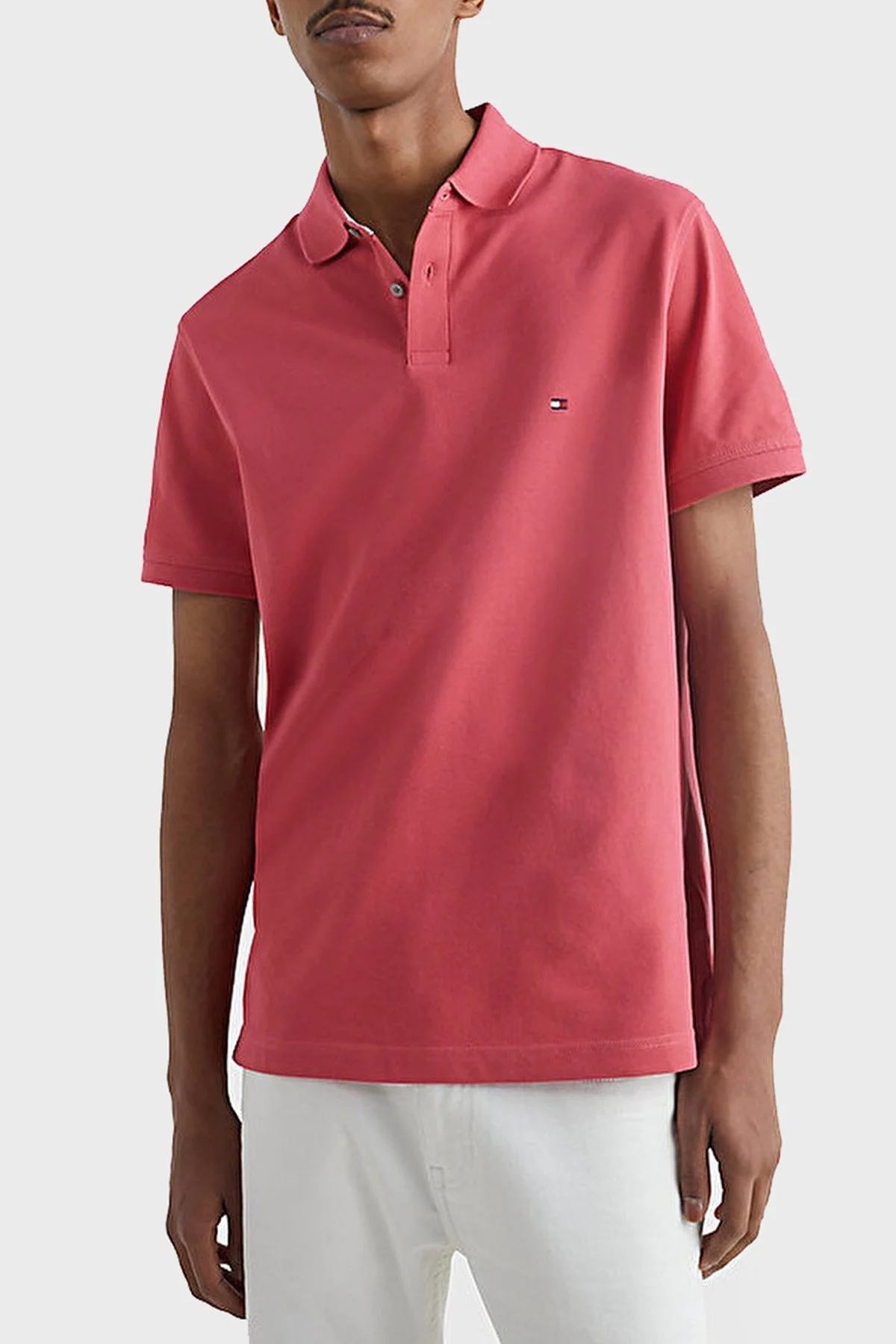 Tommy Hilfiger Pamuklu Regular Fit Erkek Polo T Shirt MW0MW17770 XIX MERCAN - 1