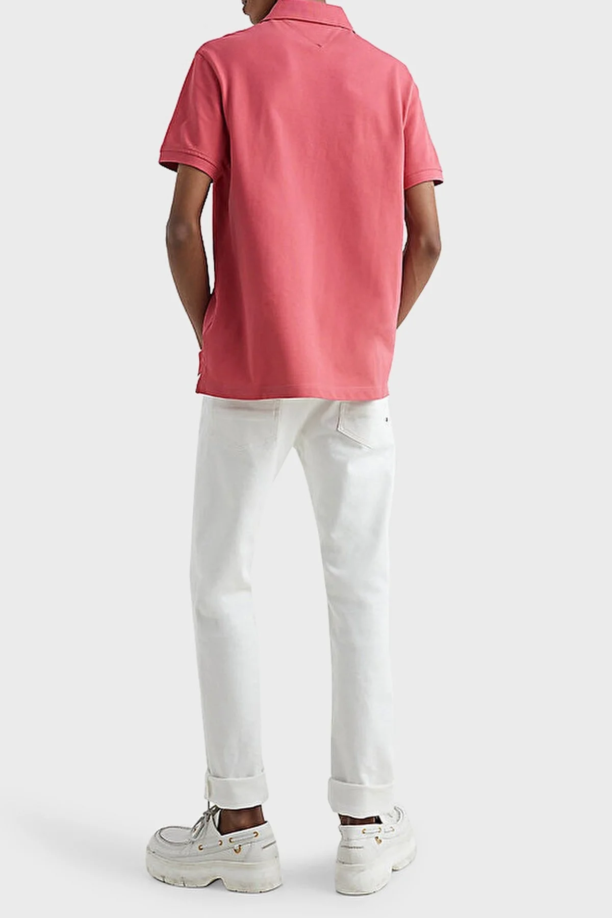 Tommy Hilfiger Pamuklu Regular Fit Erkek Polo T Shirt MW0MW17770 XIX MERCAN - 3