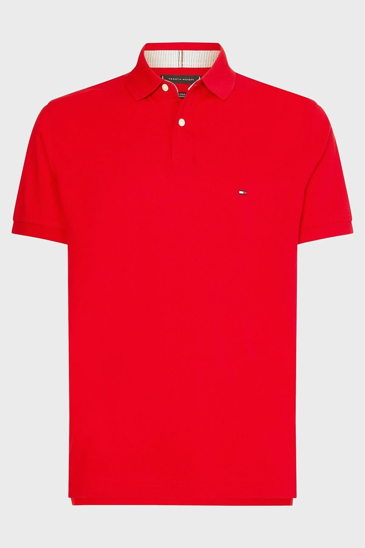 Tommy Hilfiger Pamuklu Regular Fit Erkek Polo T Shirt MW0MW17770 XLG KIRMIZI - 4