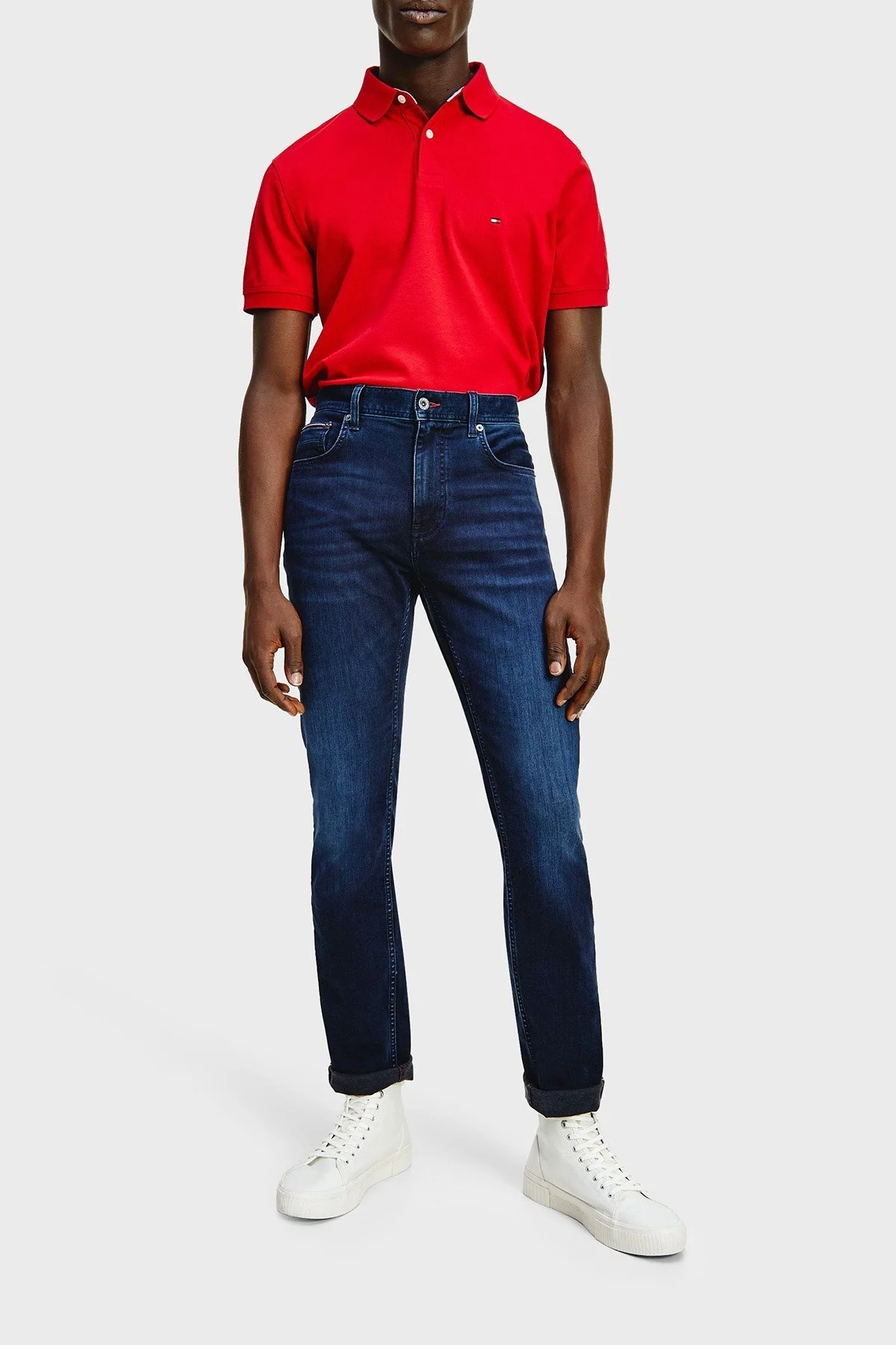 Tommy Hilfiger Pamuklu Regular Fit Erkek Polo T Shirt MW0MW17770 XLG KIRMIZI - 9