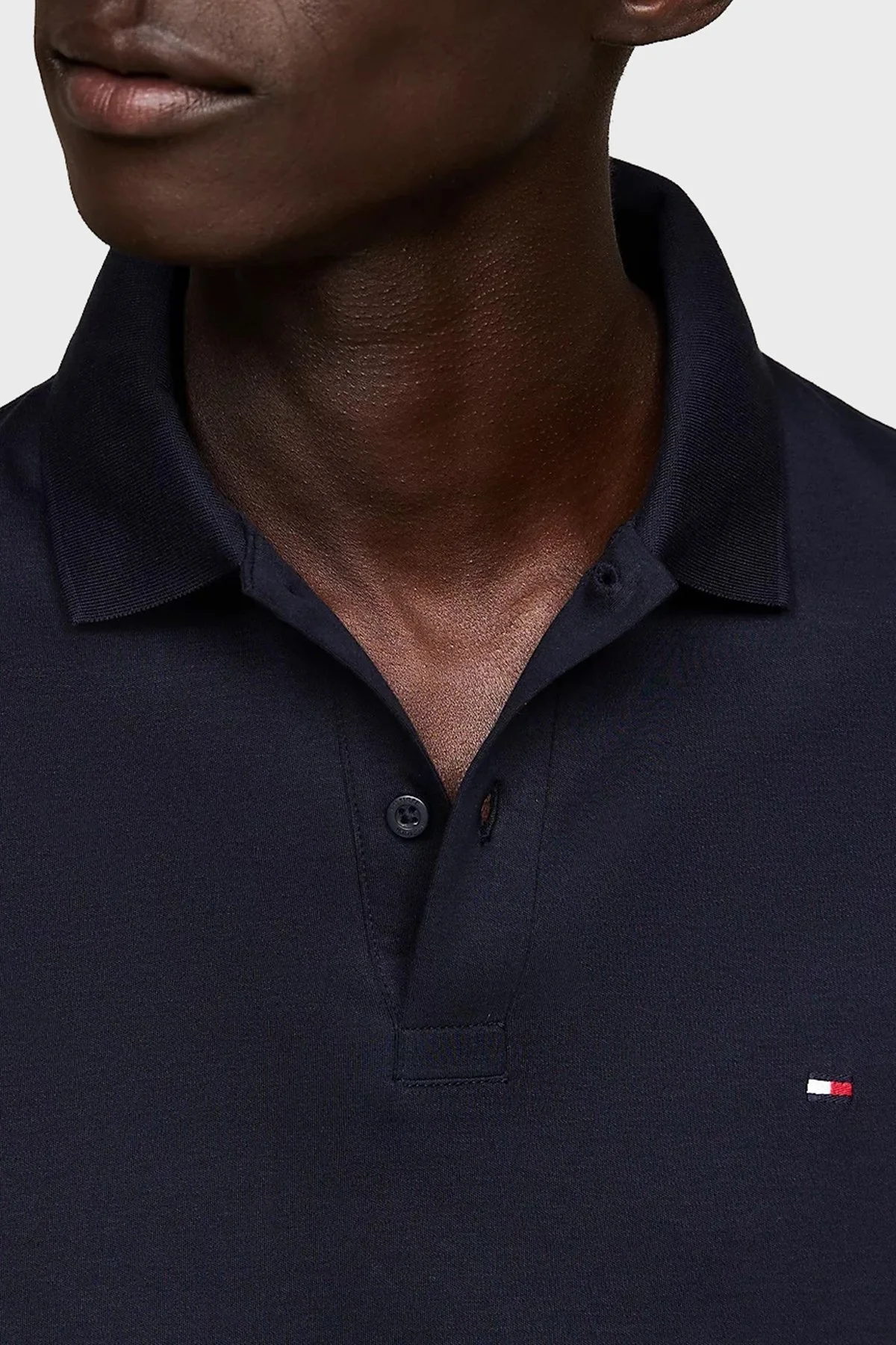 Tommy Hilfiger Pamuklu Regular Fit Erkek Polo Yaka Sweat MW0MW37317 DW5 LACİVERT - 4