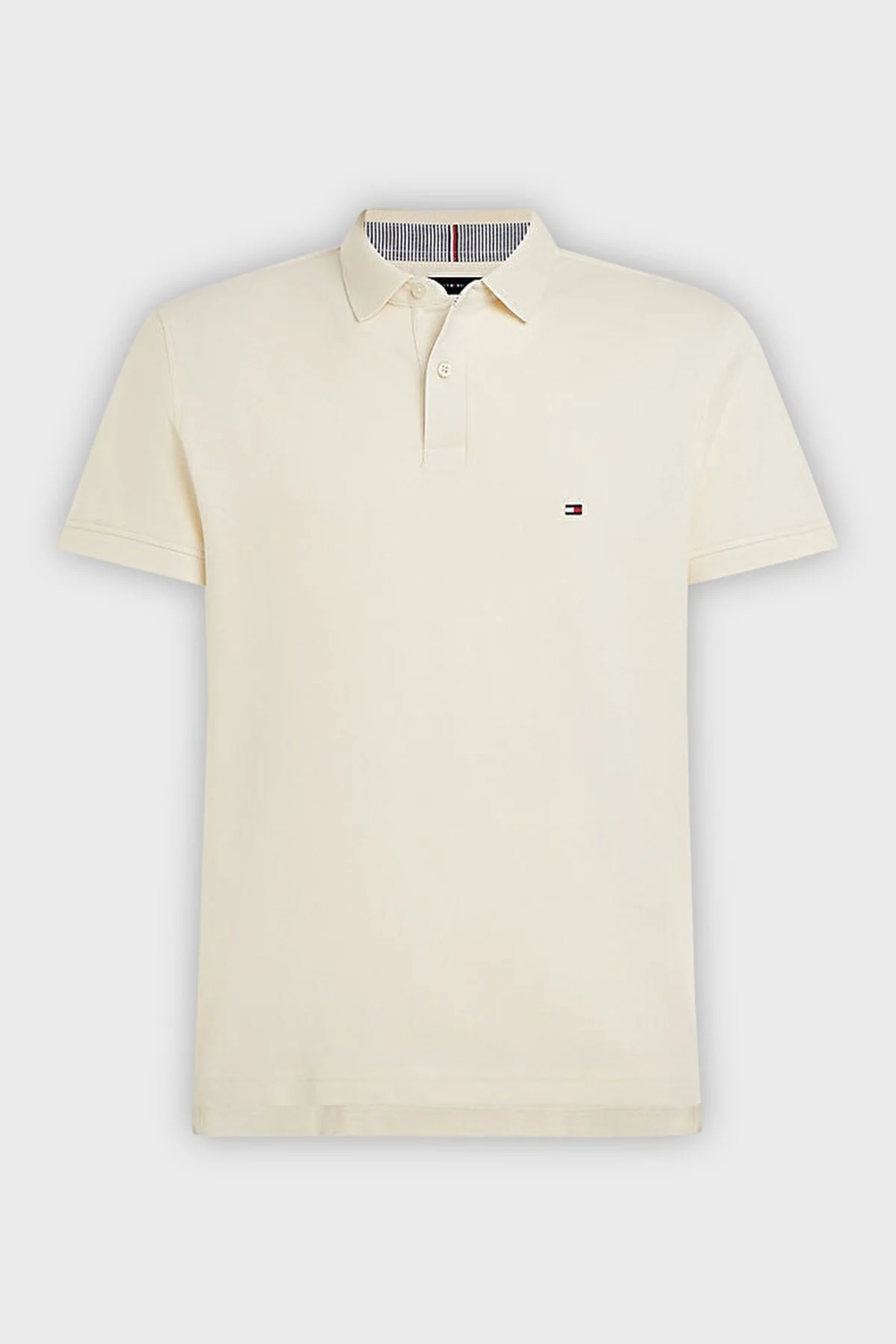 Tommy Hilfiger Pamuklu Regular Fit Erkek Polo Yaka T Shirt MW0MW17770 AEF BEJ - 4