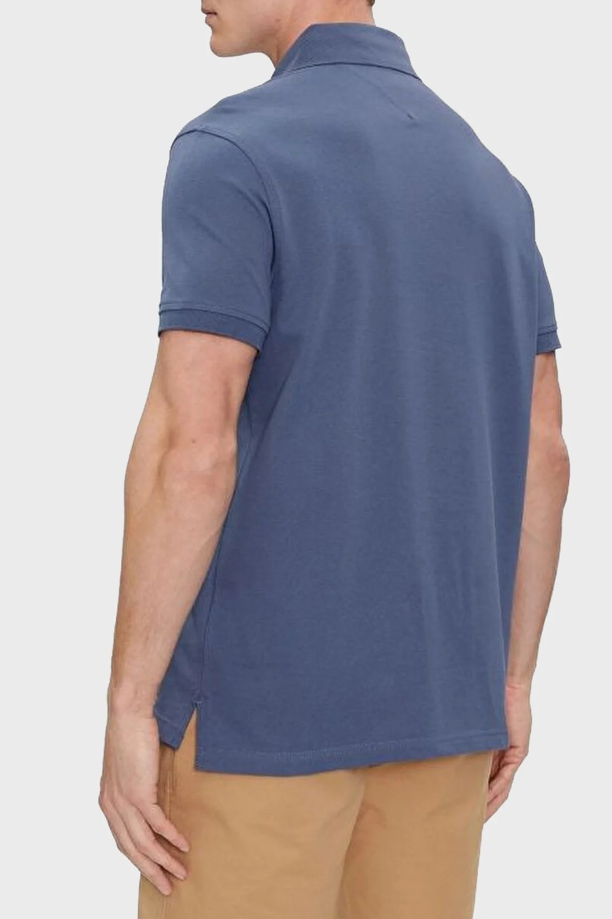 Tommy Hilfiger Pamuklu Regular Fit Erkek Polo Yaka T Shirt MW0MW17770 C9T MAVİ - 3