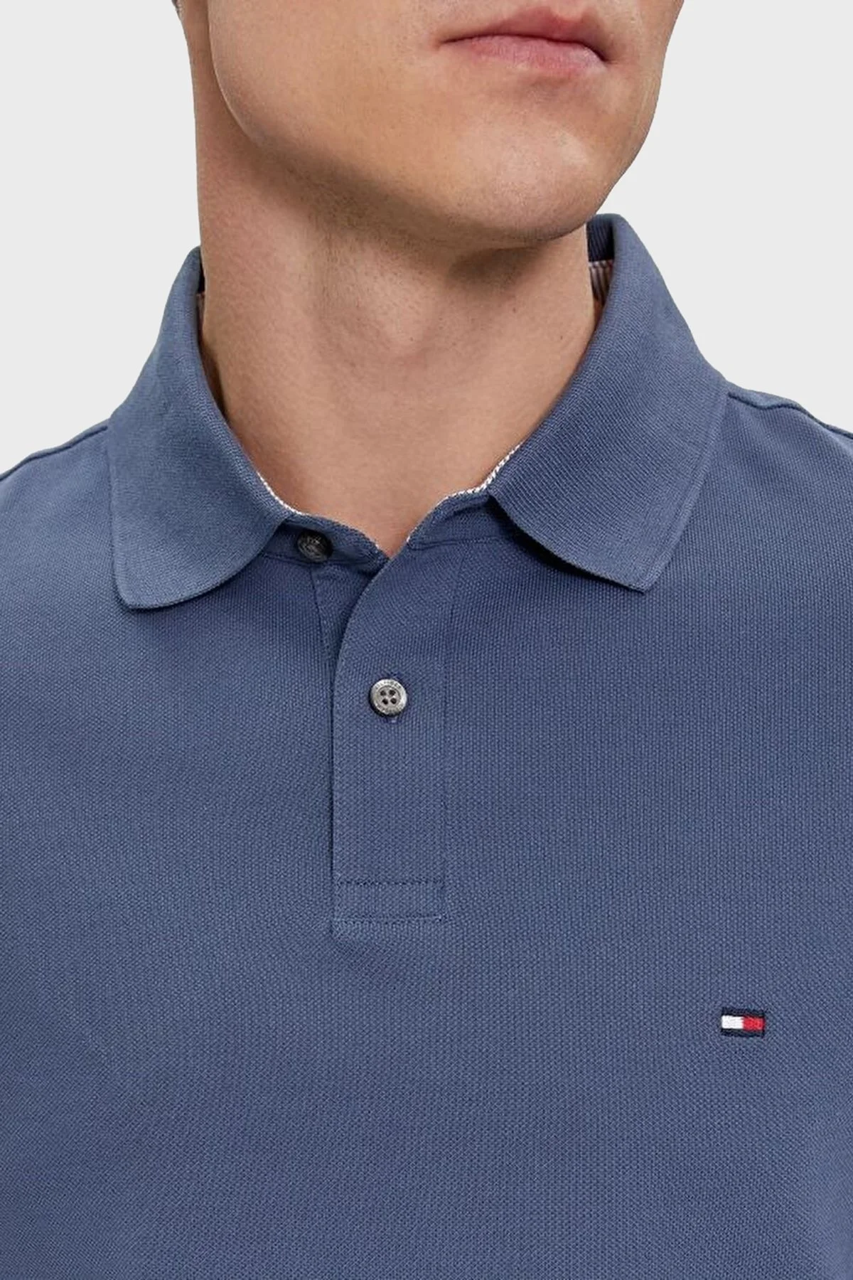 Tommy Hilfiger Pamuklu Regular Fit Erkek Polo Yaka T Shirt MW0MW17770 C9T MAVİ - 4