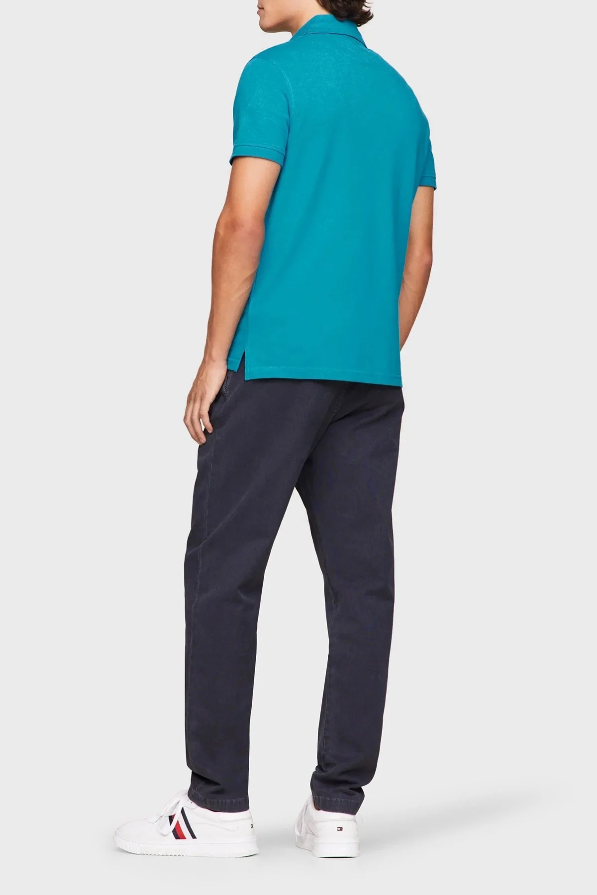 Tommy Hilfiger Pamuklu Regular Fit Erkek Polo Yaka T Shirt MW0MW17770 CX6 TURKUAZ - 2