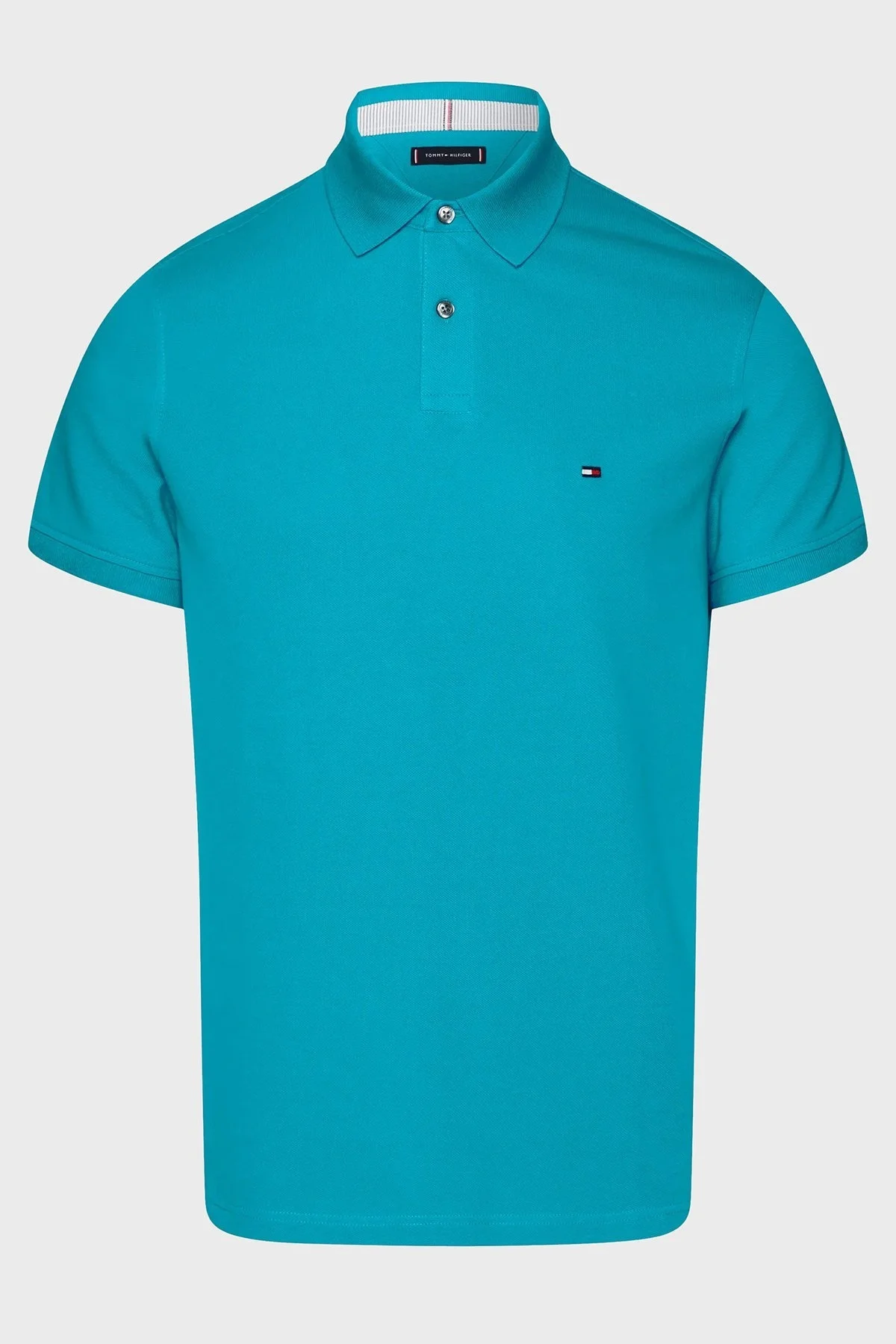 Tommy Hilfiger Pamuklu Regular Fit Erkek Polo Yaka T Shirt MW0MW17770 CX6 TURKUAZ - 5