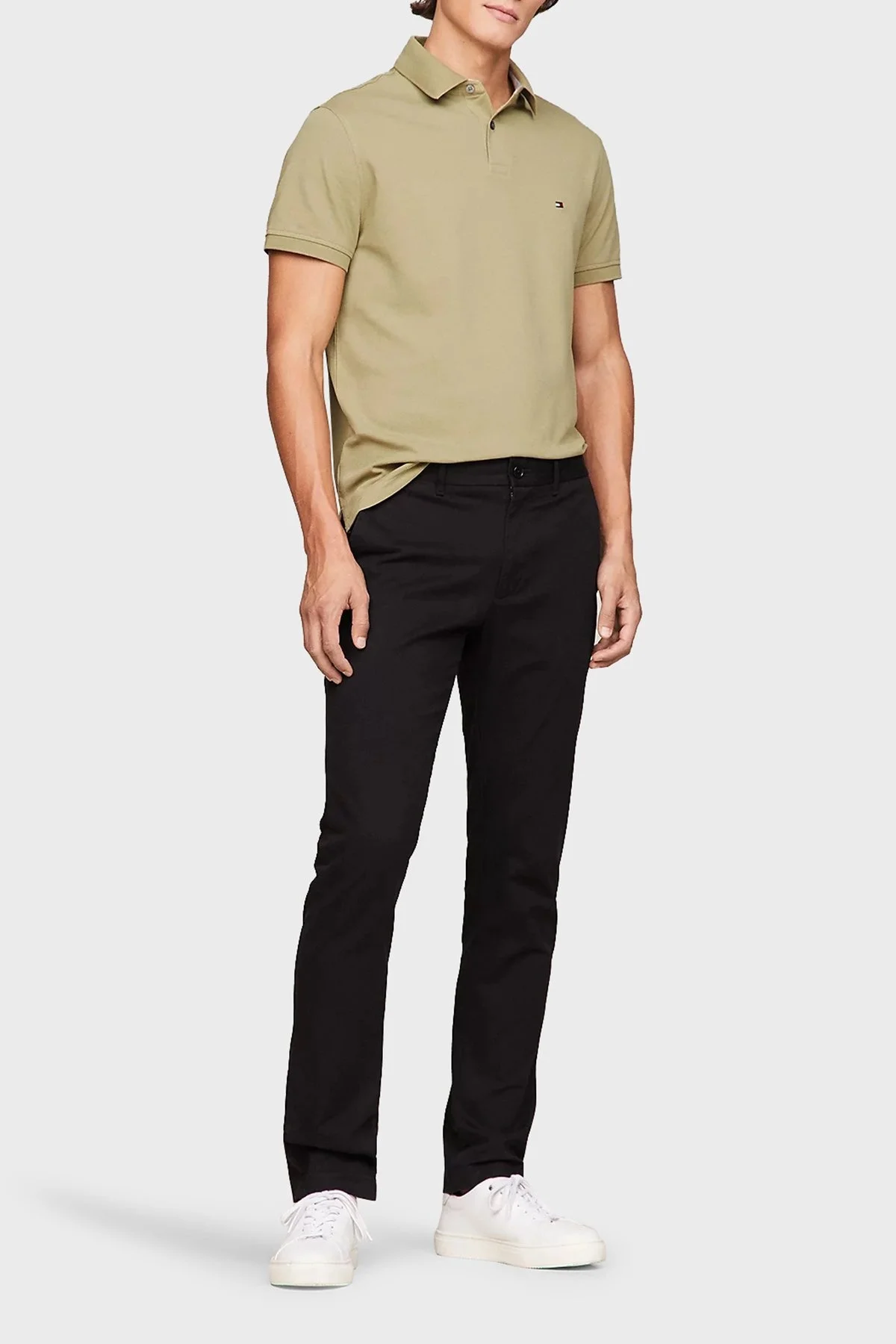 Tommy Hilfiger Pamuklu Regular Fit Erkek Polo Yaka T Shirt MW0MW17770 L9F HAKİ - 3