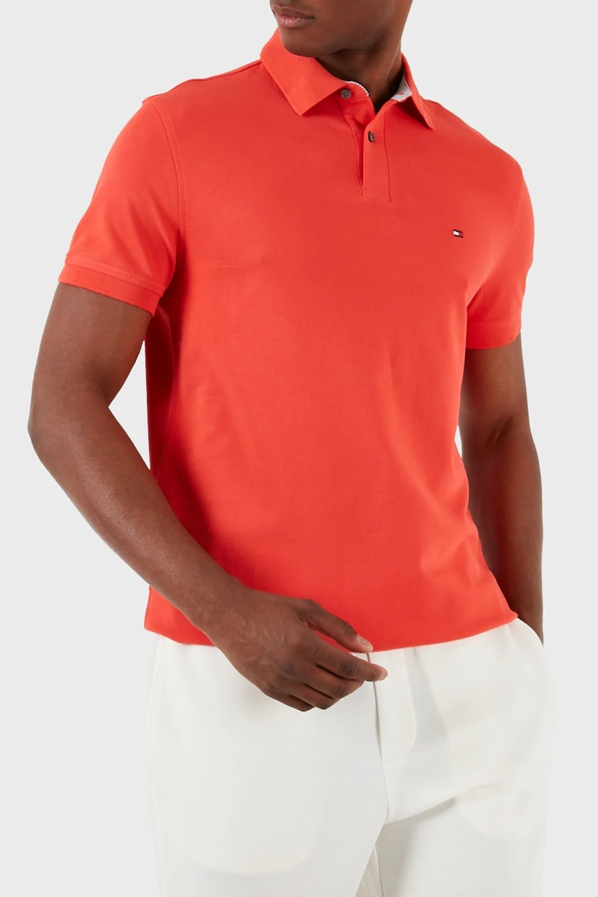 Tommy Hilfiger Pamuklu Regular Fit Erkek Polo Yaka T Shirt MW0MW17770 SOH ORANGE - 2