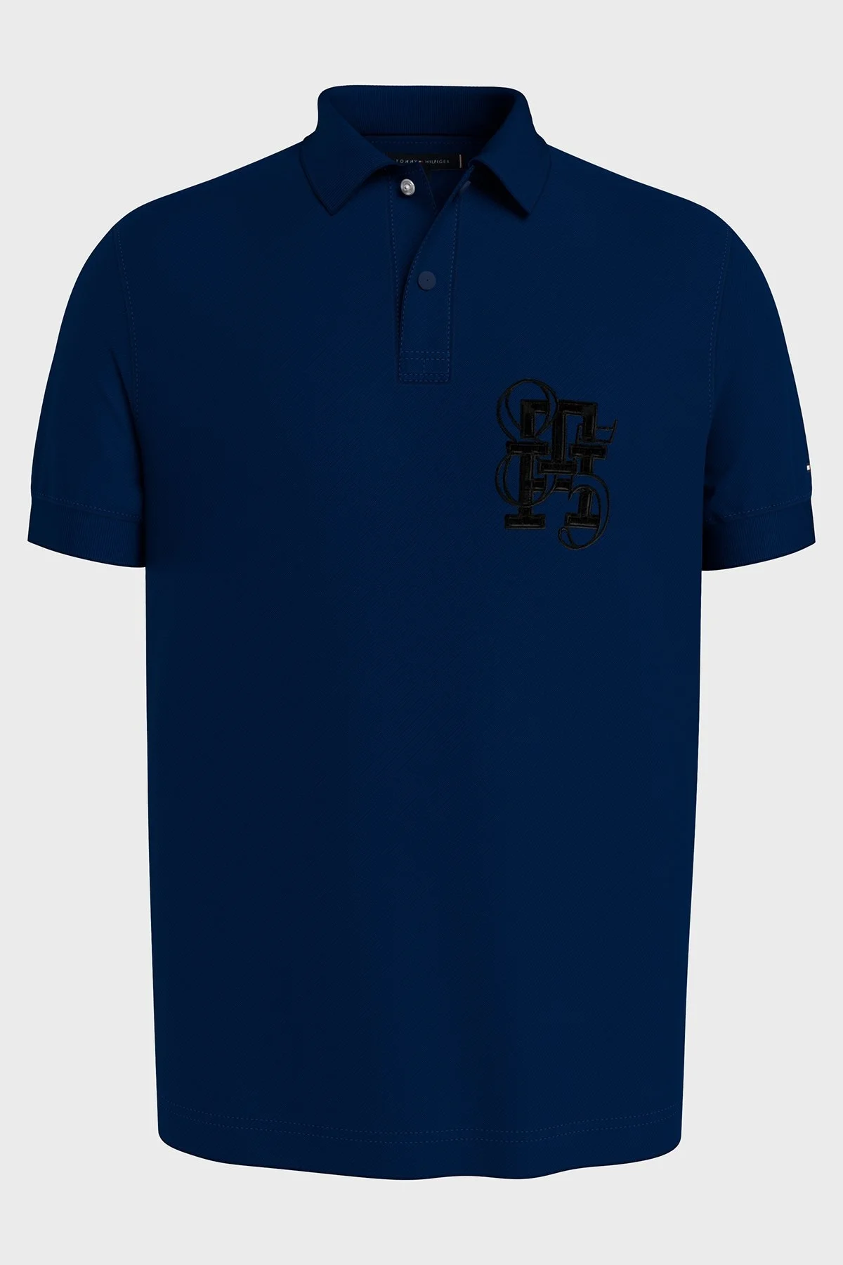 Tommy Hilfiger Pamuklu Regular Fit Erkek Polo Yaka T Shirt MW0MW33576 DW5 LACİVERT - 1