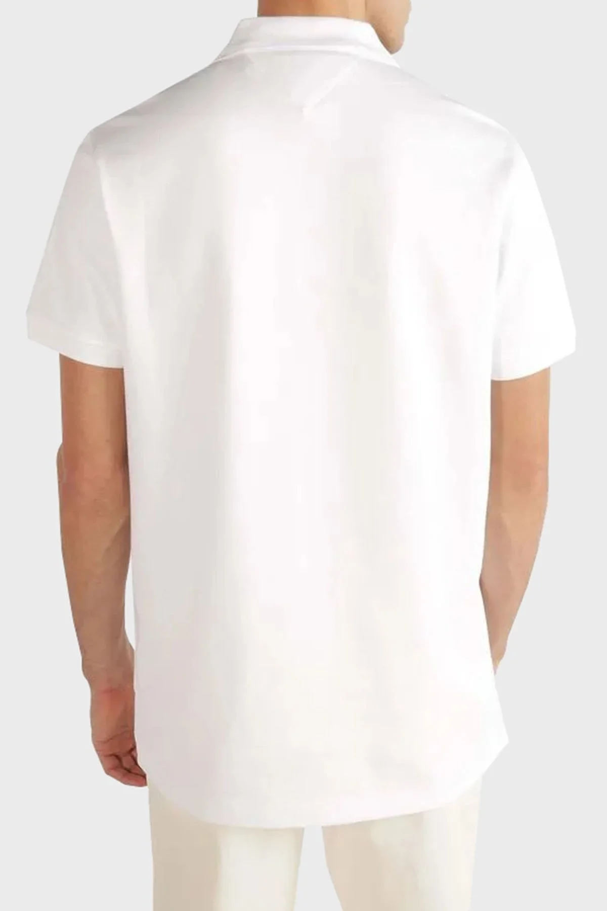 Tommy Hilfiger Pamuklu Regular Fit Erkek Polo Yaka T Shirt MW0MW33576 YBR BEYAZ - 2