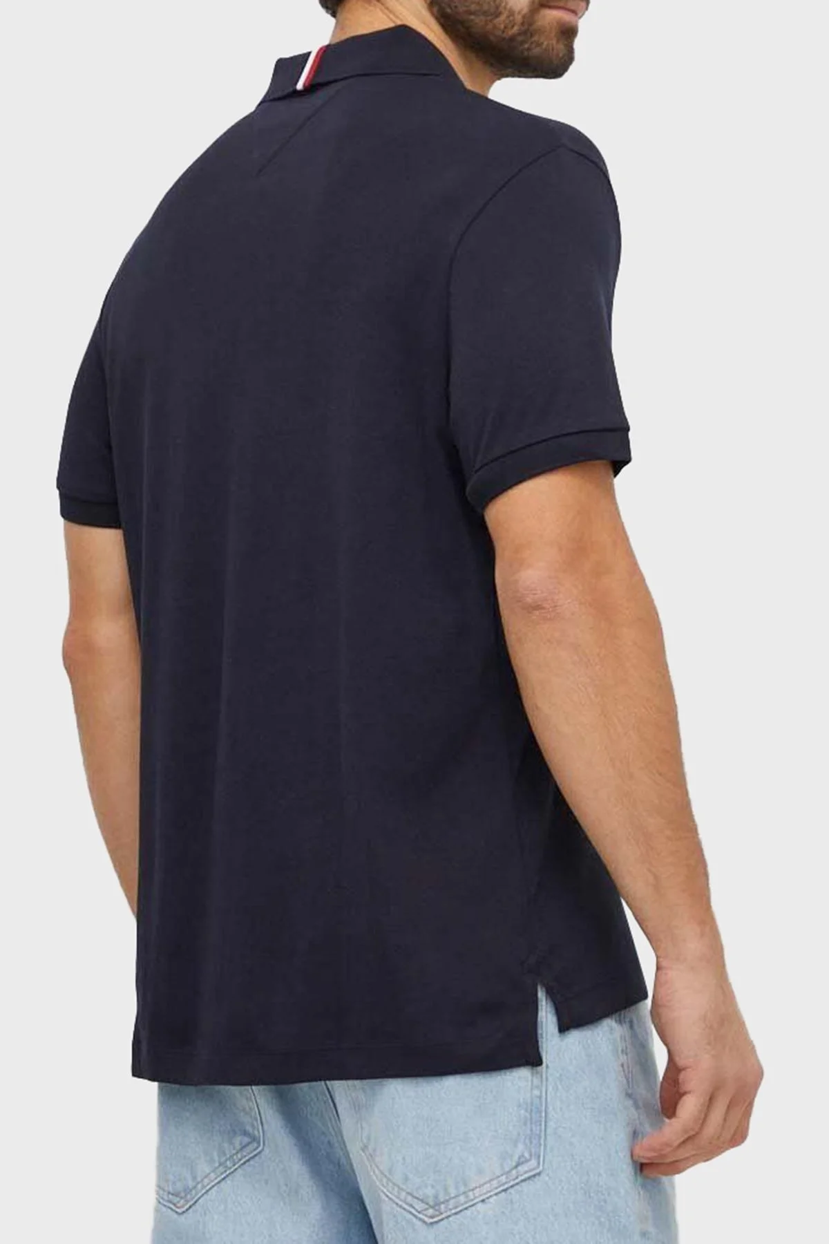Tommy Hilfiger Pamuklu Regular Fit Erkek Polo Yaka T Shirt MW0MW33579 DW5 LACİVERT - 4