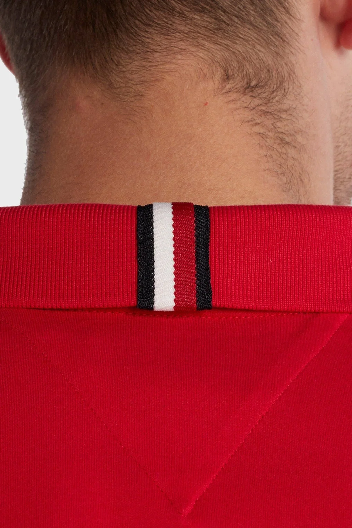 Tommy Hilfiger Pamuklu Regular Fit Erkek Polo Yaka T Shirt MW0MW33579 XLG KIRMIZI - 3