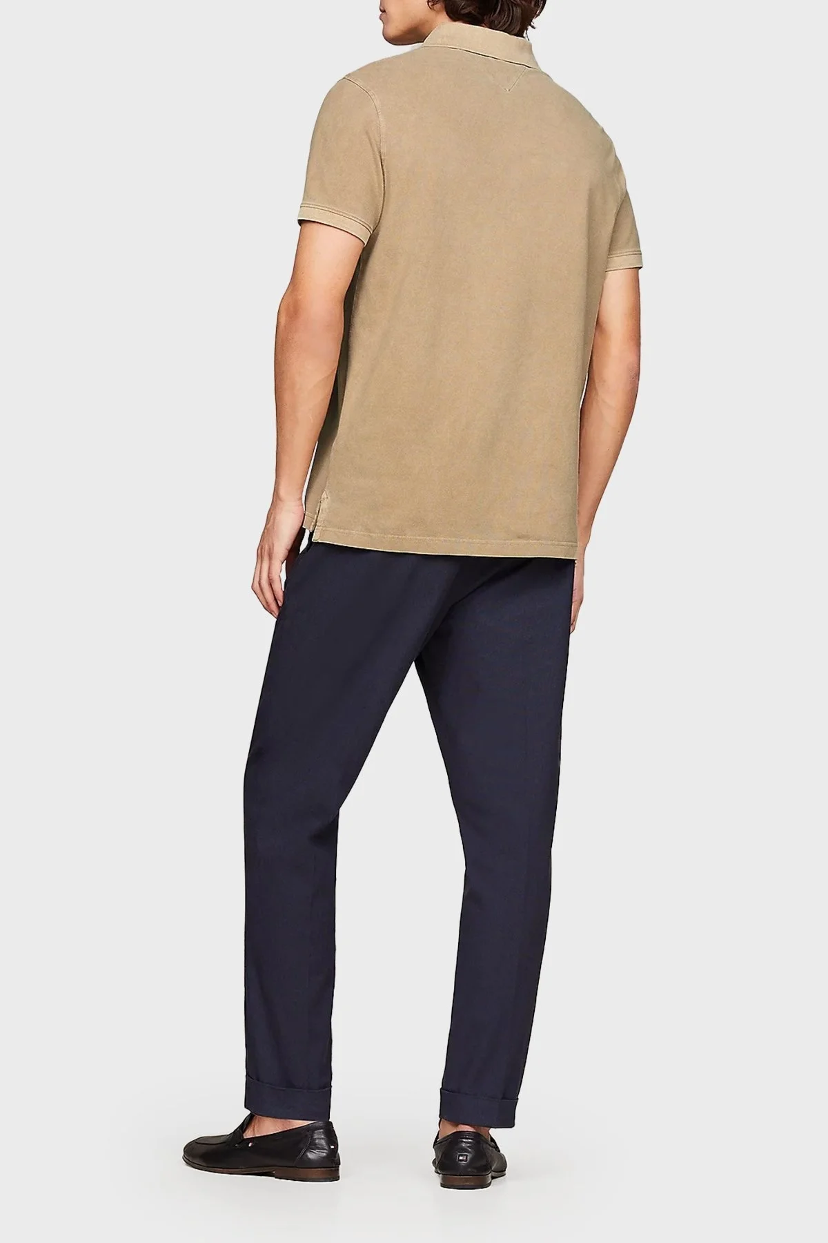 Tommy Hilfiger Pamuklu Regular Fit Erkek Polo Yaka T Shirt MW0MW34757 AEG BEJ - 3