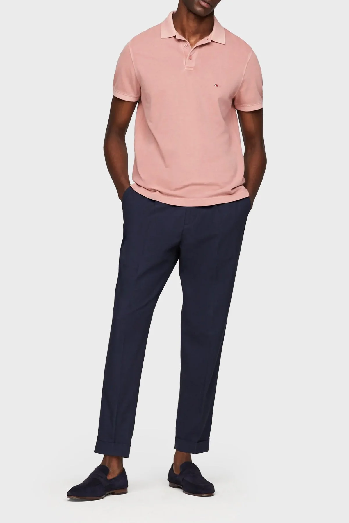 Tommy Hilfiger Pamuklu Regular Fit Erkek Polo Yaka T Shirt MW0MW34757 TJ5 PEMBE - 2
