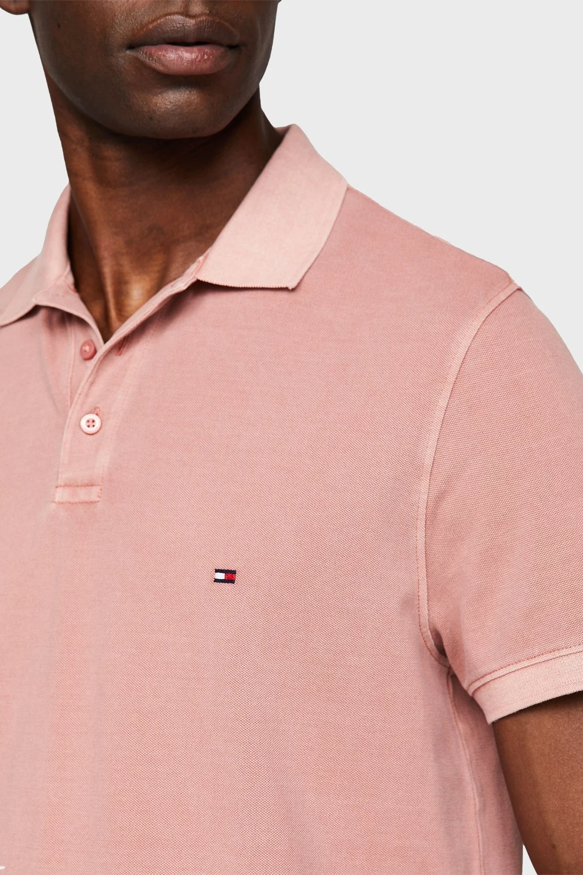 Tommy Hilfiger Pamuklu Regular Fit Erkek Polo Yaka T Shirt MW0MW34757 TJ5 PEMBE - 3
