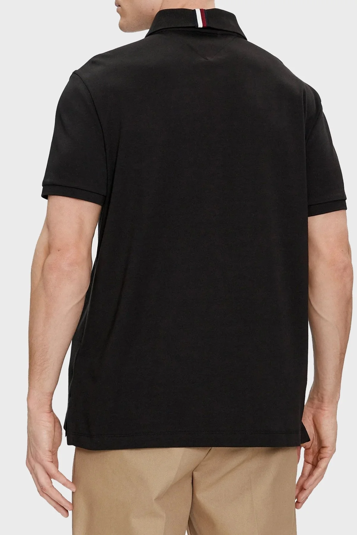 Tommy Hilfiger Pamuklu Regular Fit Erkek Polo Yaka T Shirt MW0MW34783 BDS SİYAH - 8