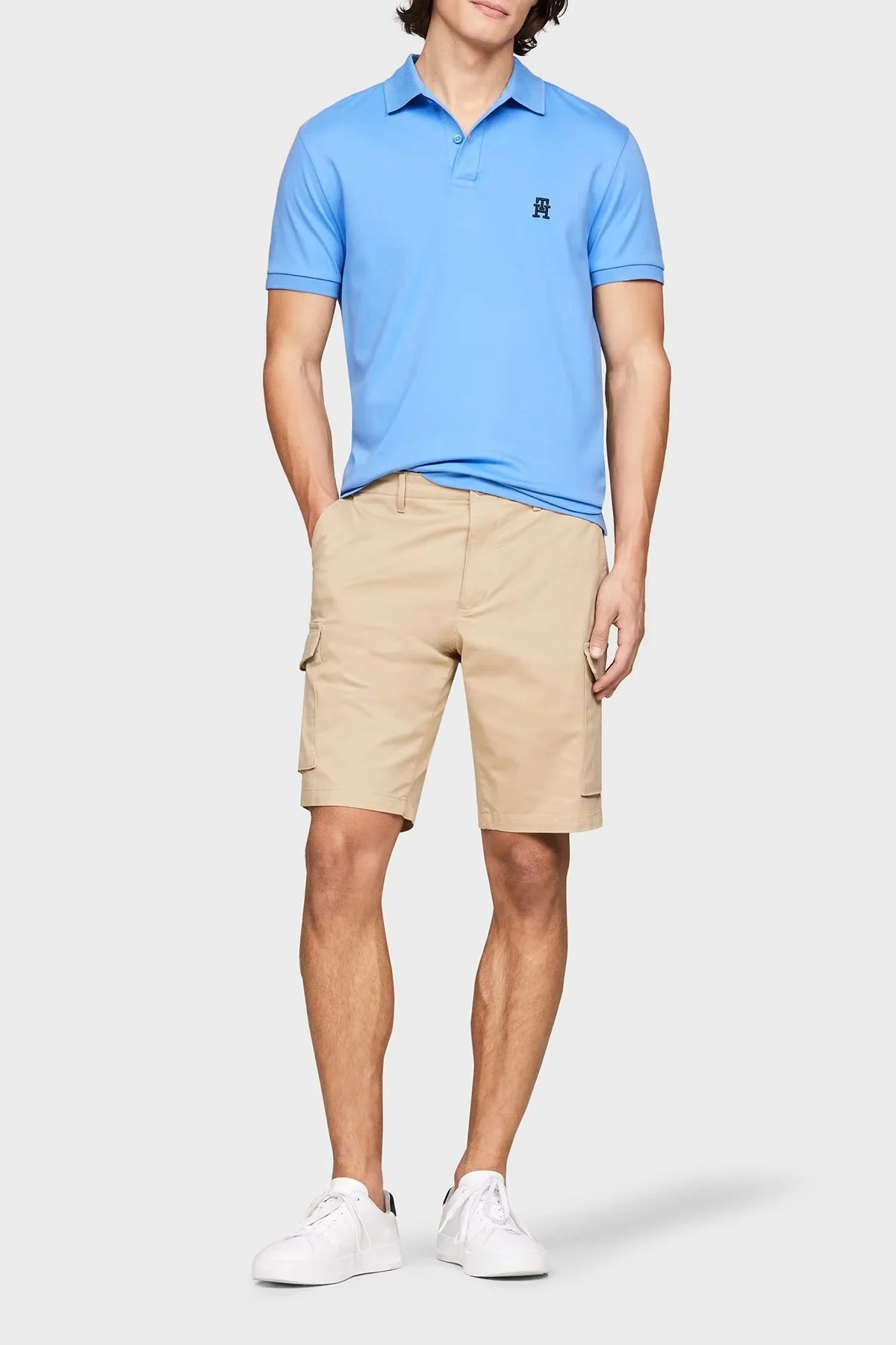 Tommy Hilfiger Pamuklu Regular Fit Erkek Polo Yaka T Shirt MW0MW34783 C30 MAVİ - 2