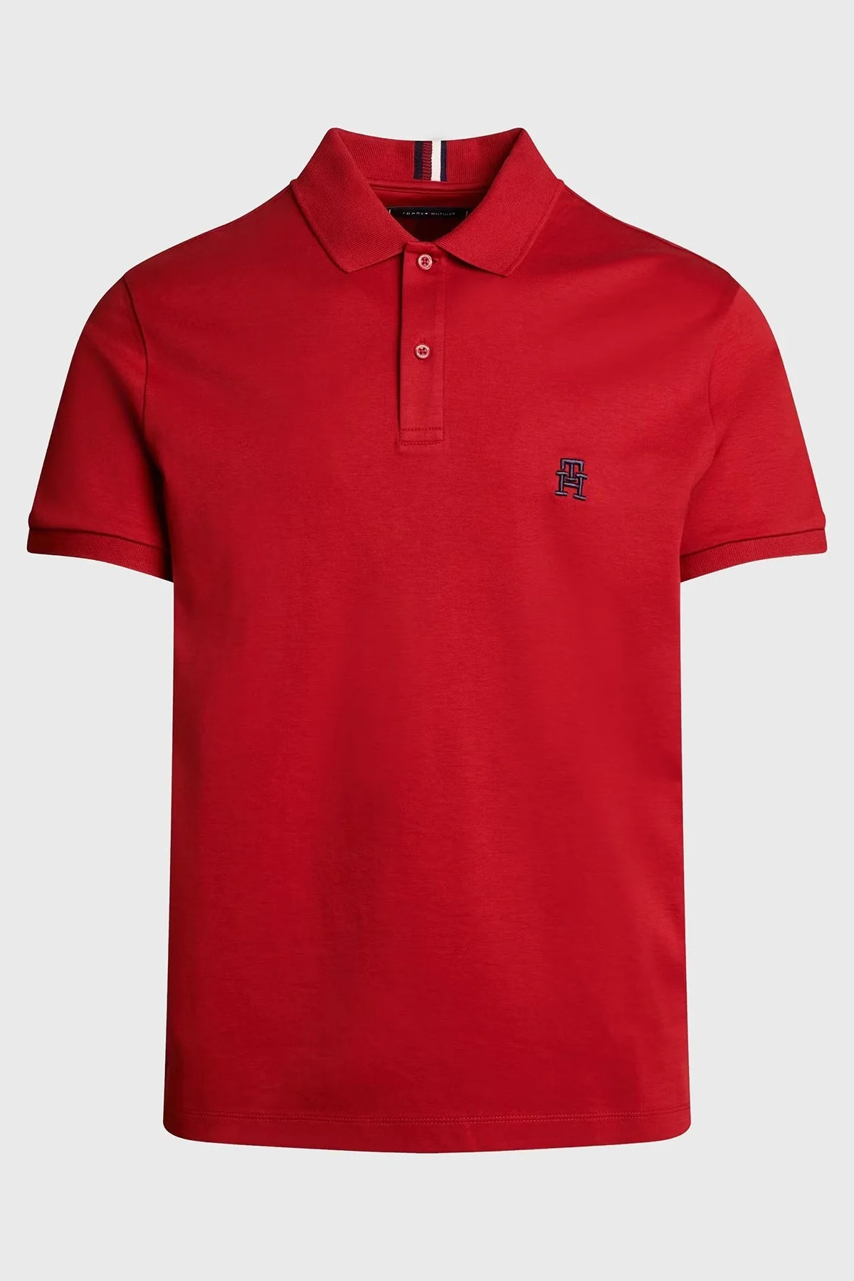 Tommy Hilfiger Pamuklu Regular Fit Erkek Polo Yaka T Shirt MW0MW34783 XNN KIRMIZI - 4