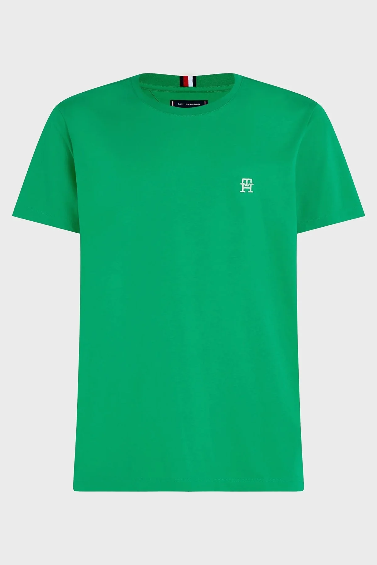Tommy Hilfiger Pamuklu Regular Fit Erkek T Shirt MW0MW33987 L4B YEŞİL - 5