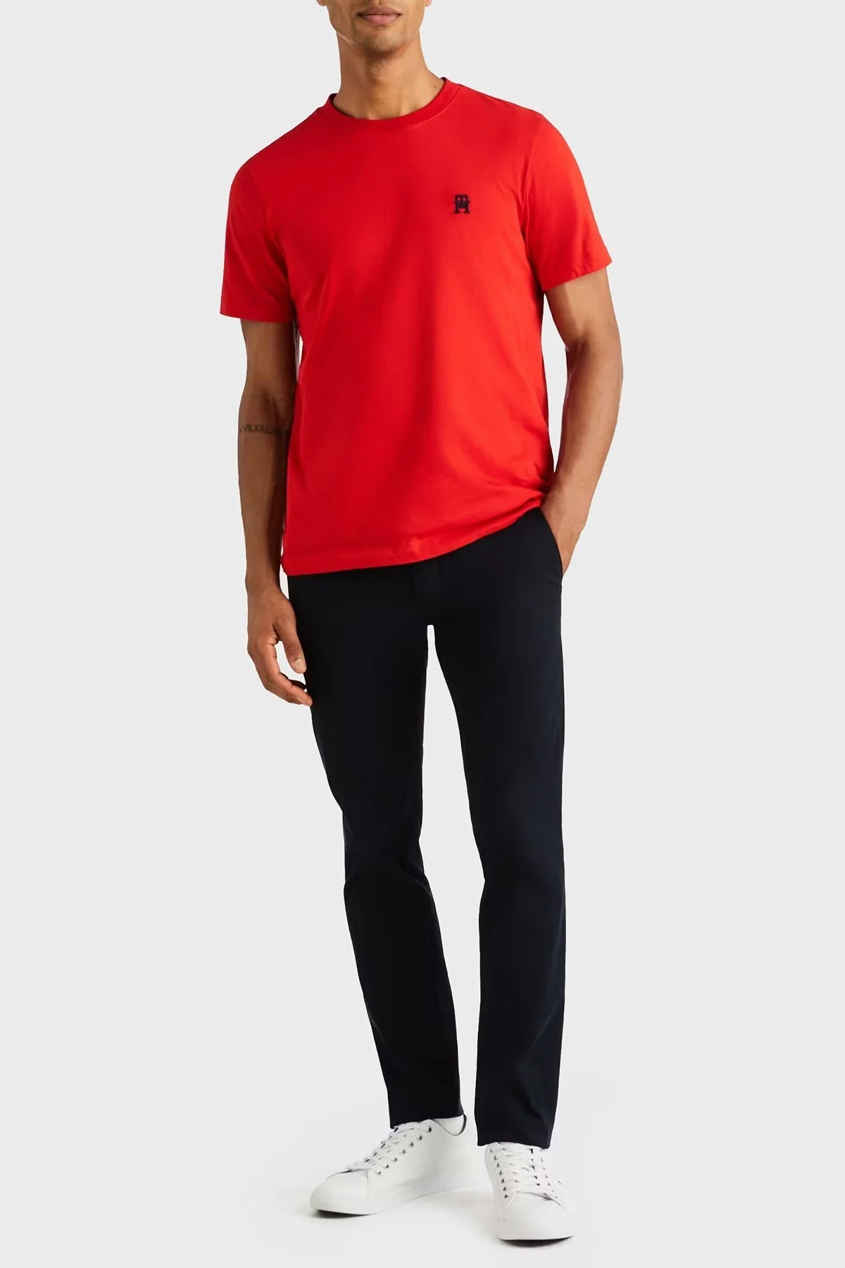 Tommy Hilfiger Pamuklu Regular Fit Erkek T Shirt MW0MW33987 XND KIRMIZI - 2