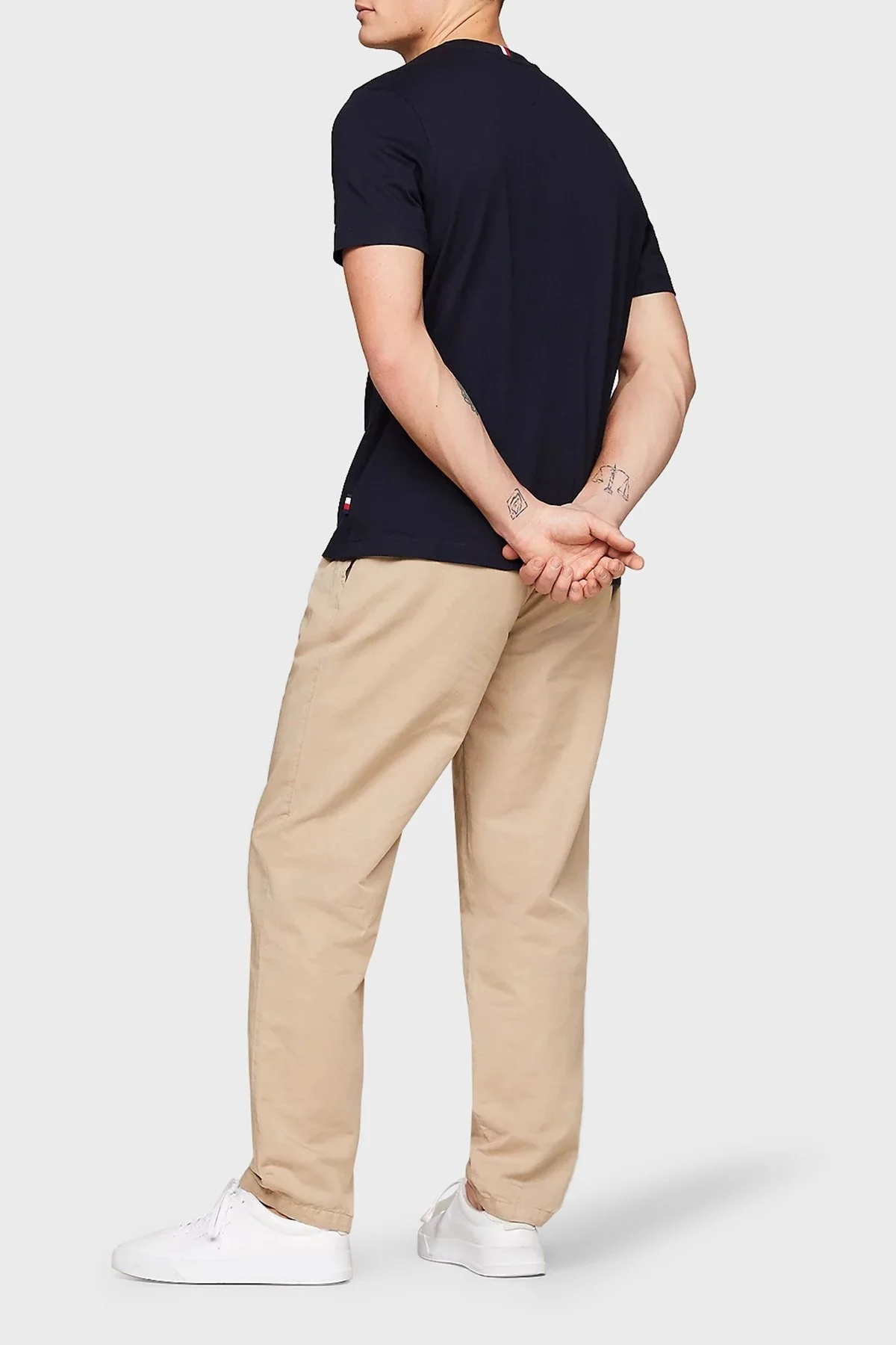Tommy Hilfiger Pamuklu Regular Fit Erkek T Shirt MW0MW34391 DW5 LACİVERT - 4