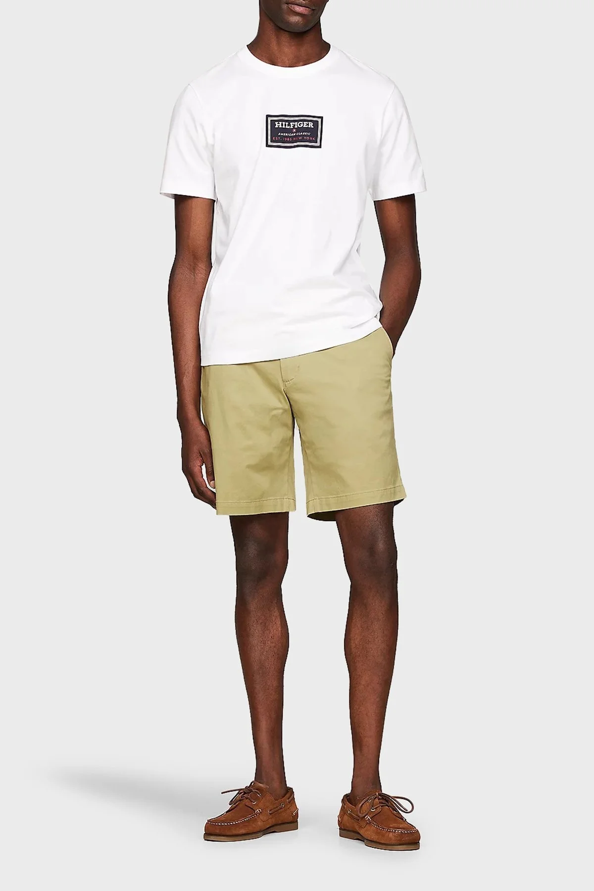 Tommy Hilfiger Pamuklu Regular Fit Erkek T Shirt MW0MW34391 YBR BEYAZ - 2