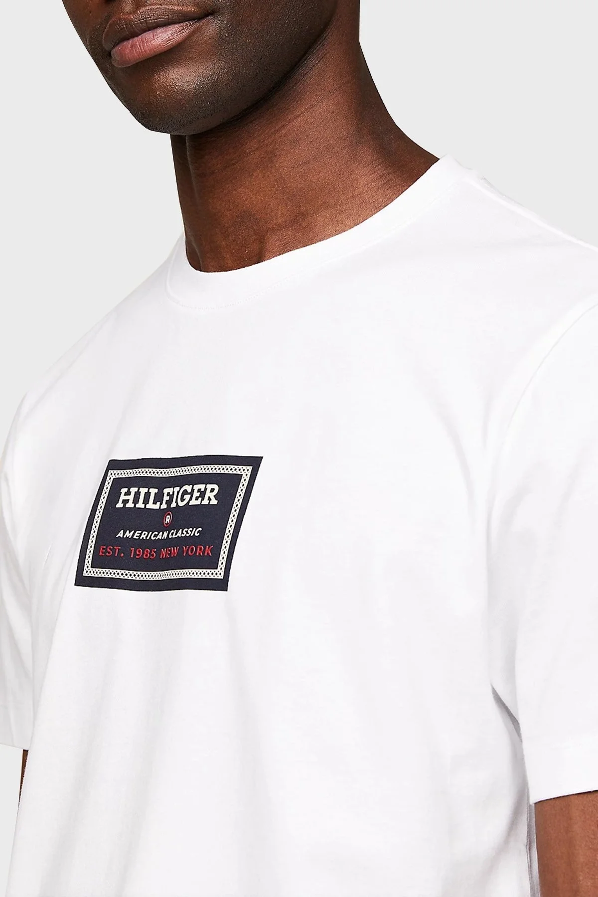 Tommy Hilfiger Pamuklu Regular Fit Erkek T Shirt MW0MW34391 YBR BEYAZ - 3