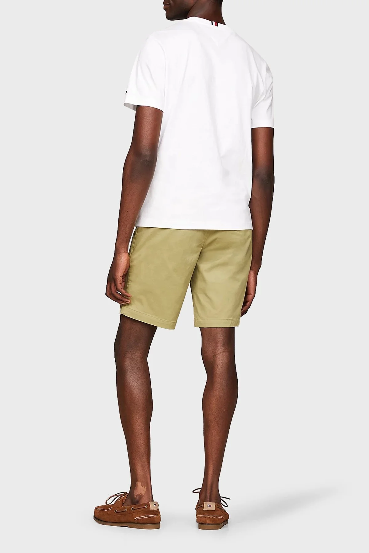 Tommy Hilfiger Pamuklu Regular Fit Erkek T Shirt MW0MW34391 YBR BEYAZ - 4