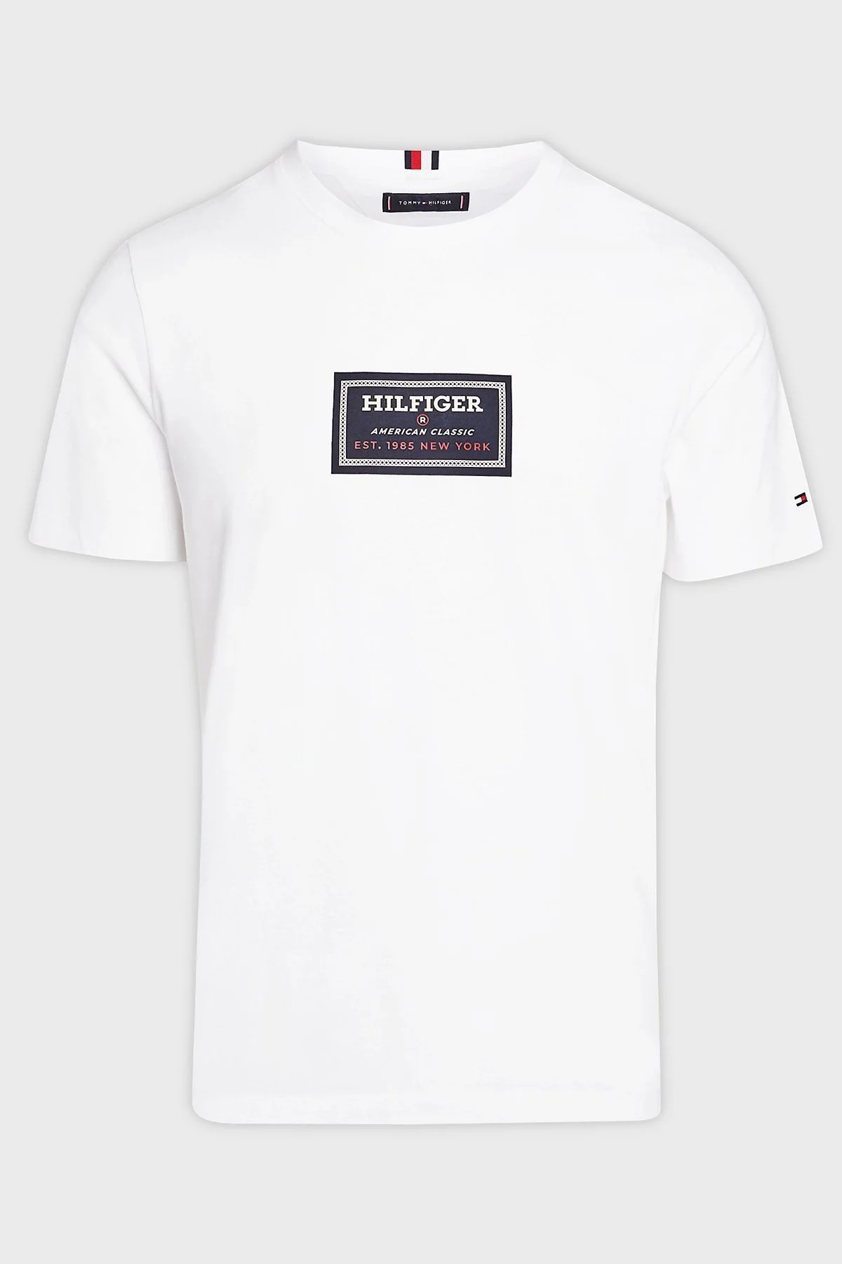 Tommy Hilfiger Pamuklu Regular Fit Erkek T Shirt MW0MW34391 YBR BEYAZ - 5