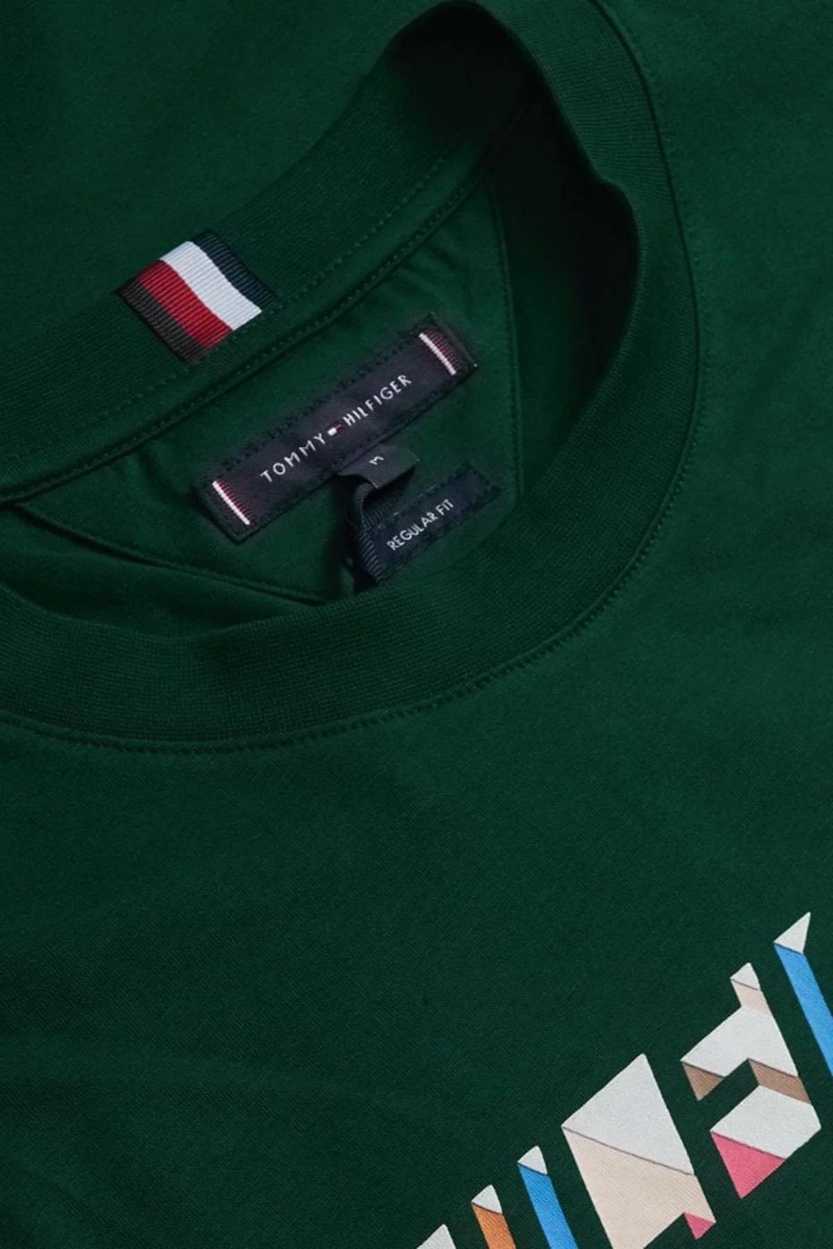 Tommy Hilfiger Pamuklu Regular Fit Erkek T Shirt MW0MW34419 MBP KOYU YEŞİL - 2