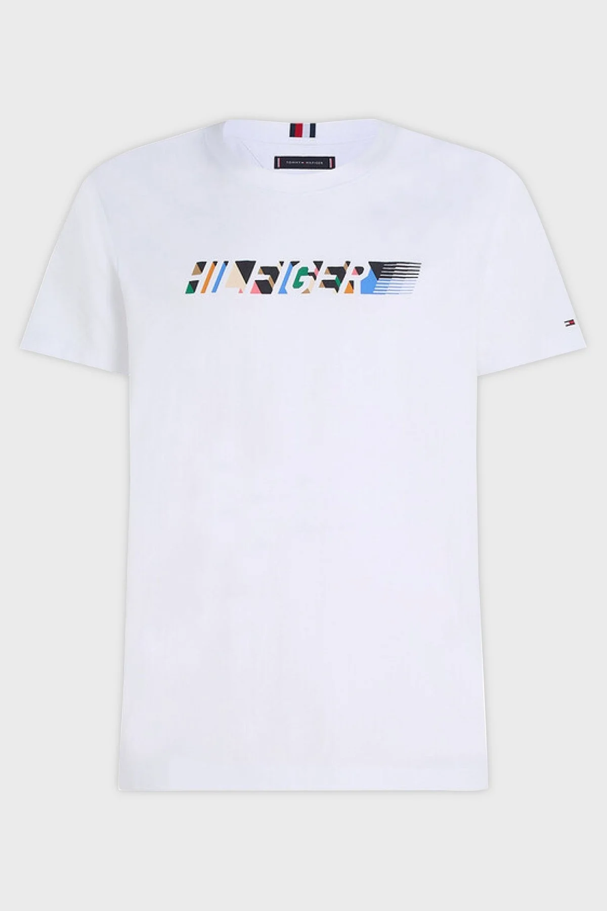 Tommy Hilfiger Pamuklu Regular Fit Erkek T Shirt MW0MW34419 YBR BEYAZ - 1