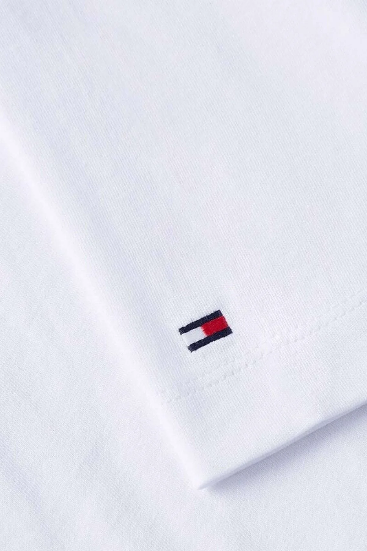 Tommy Hilfiger Pamuklu Regular Fit Erkek T Shirt MW0MW34419 YBR BEYAZ - 3