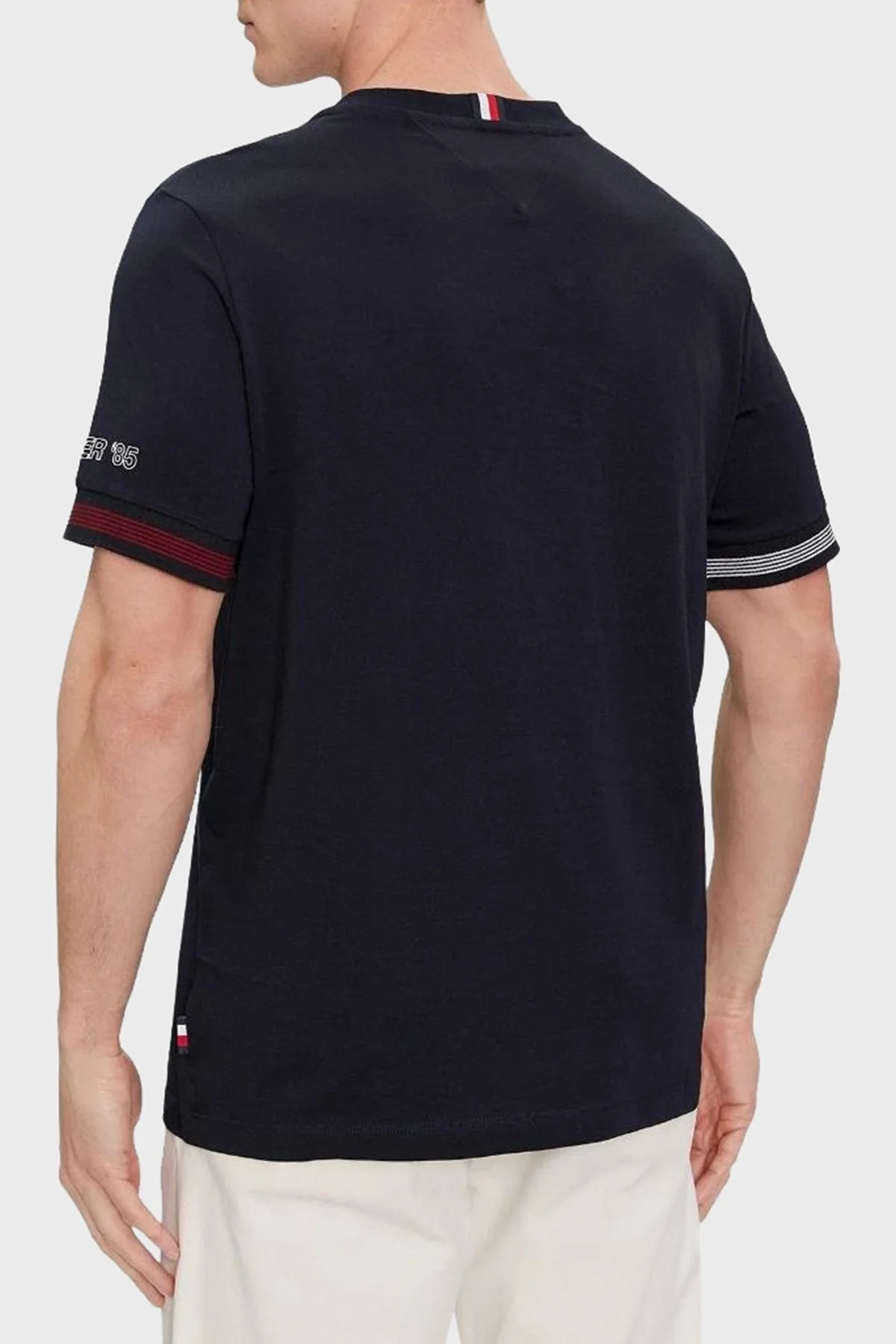 Tommy Hilfiger Pamuklu Regular Fit Erkek T Shirt MW0MW34430 DW5 LACİVERT - 3