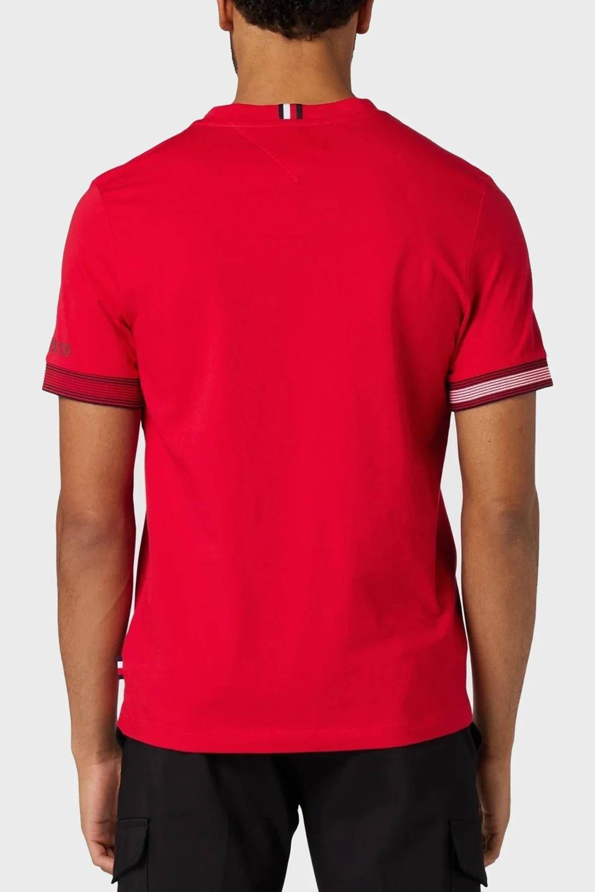 Tommy Hilfiger Pamuklu Regular Fit Erkek T Shirt MW0MW34430 XLG KIRMIZI - 3