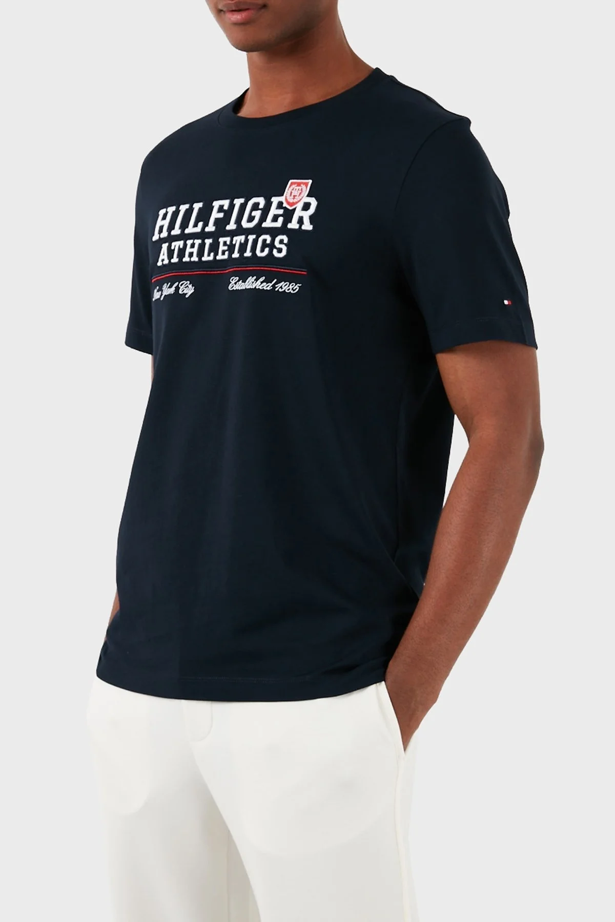 Tommy Hilfiger Pamuklu Regular Fit Erkek T Shirt MW0MW34664 DW5 LACİVERT - 3