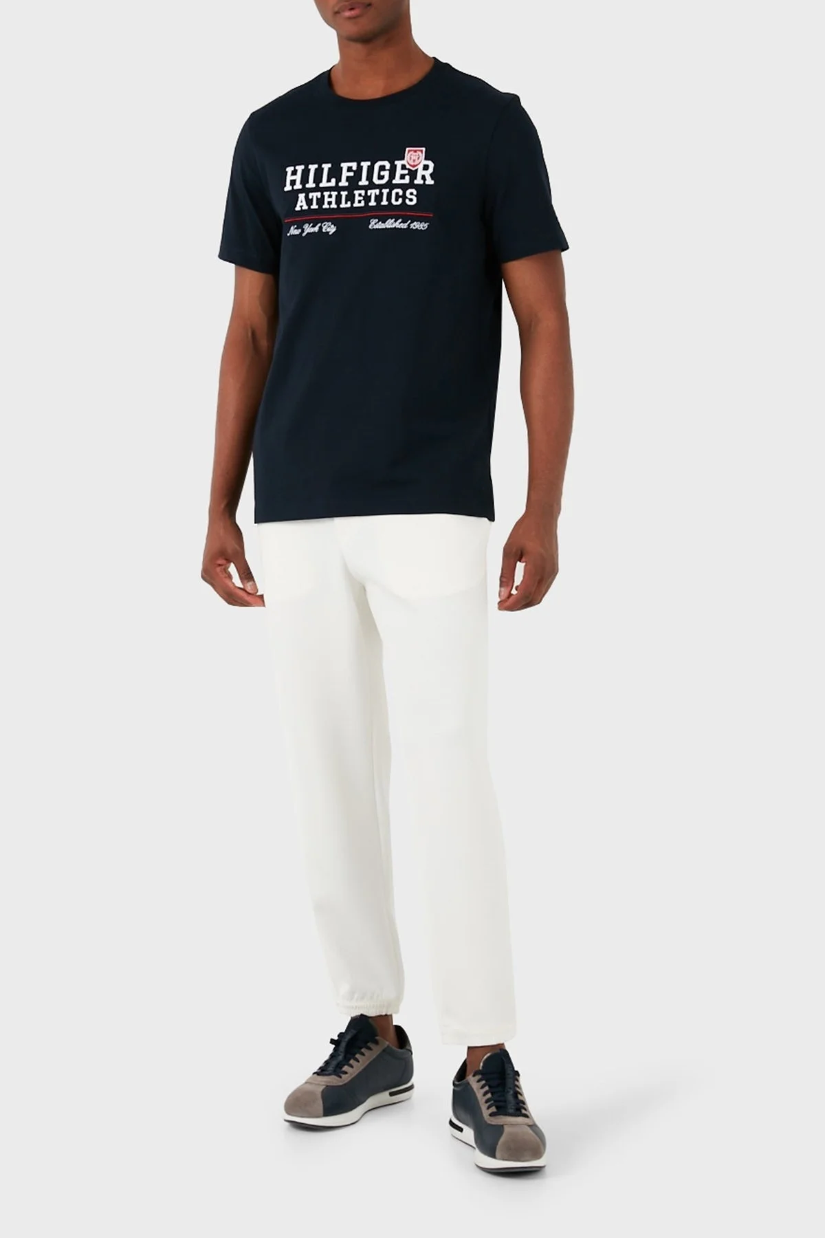 Tommy Hilfiger Pamuklu Regular Fit Erkek T Shirt MW0MW34664 DW5 LACİVERT - 4