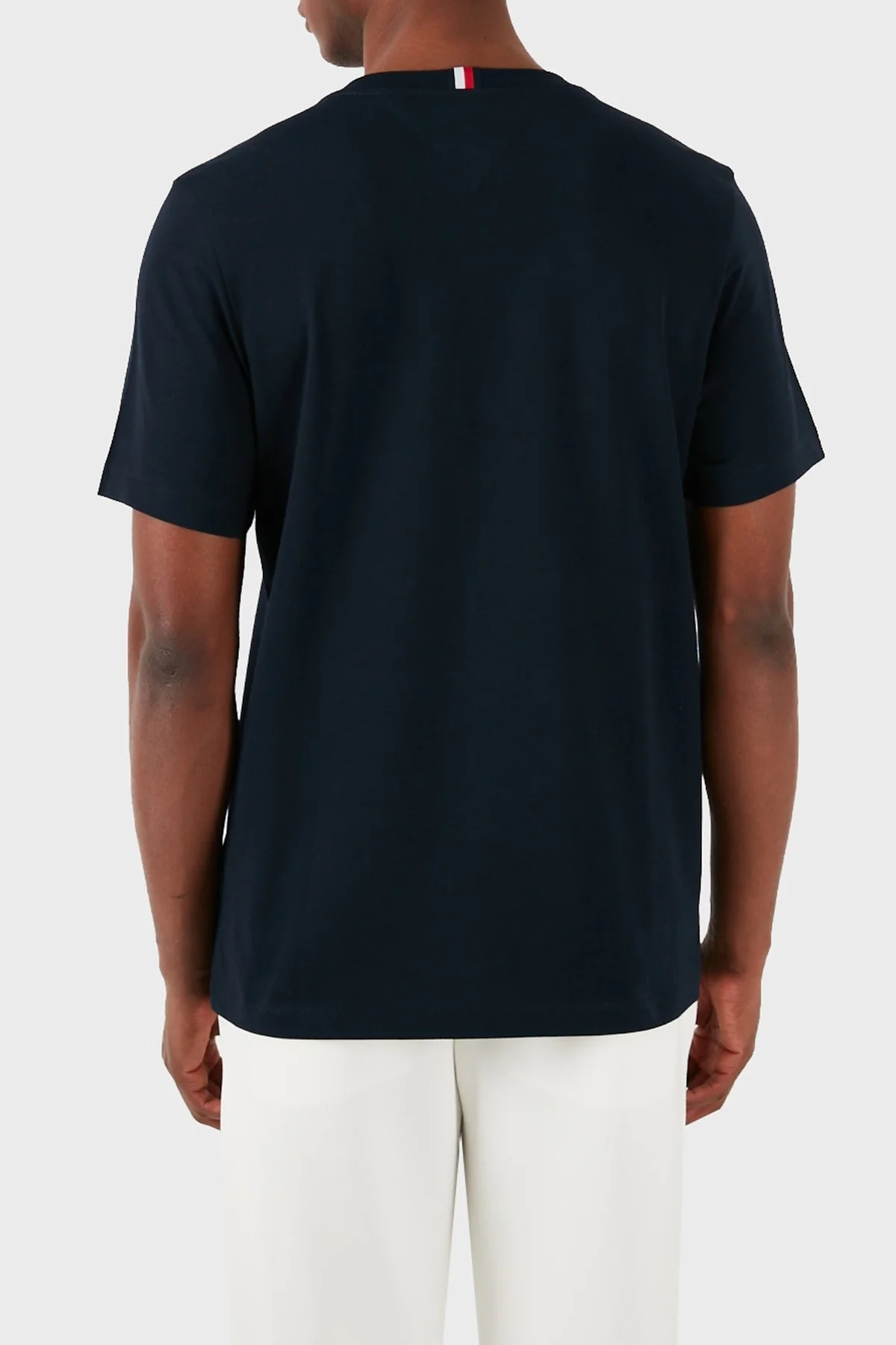 Tommy Hilfiger Pamuklu Regular Fit Erkek T Shirt MW0MW34664 DW5 LACİVERT - 6