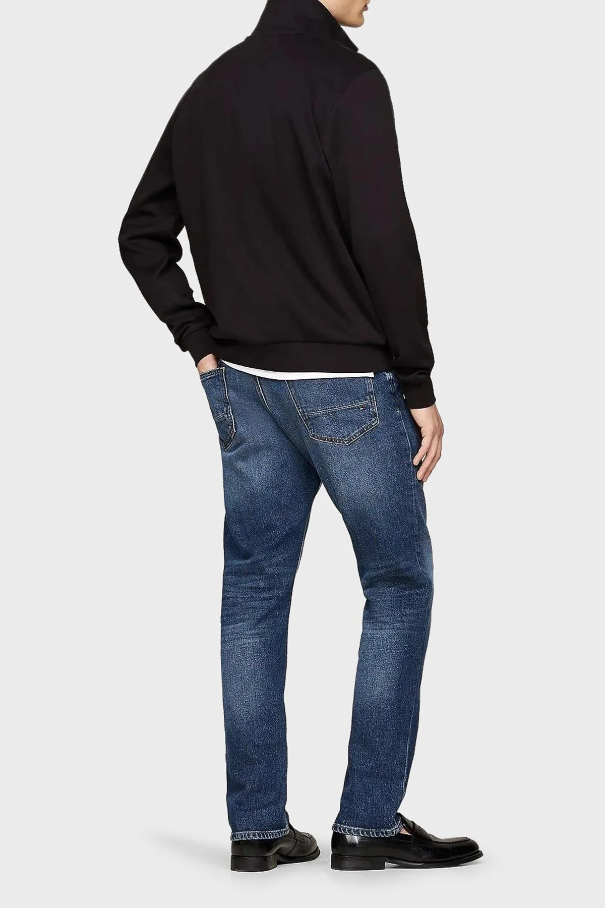 Tommy Hilfiger Pamuklu Regular Fit Fermuarlı Dik Yaka Erkek Kazak MW0MW36510 BDS SİYAH - 4