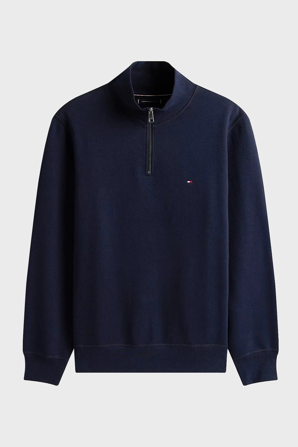 Tommy Hilfiger Pamuklu Regular Fit Fermuarlı Dik Yaka Erkek Sweat MW0MW37233 DW5 LACİVERT - 5