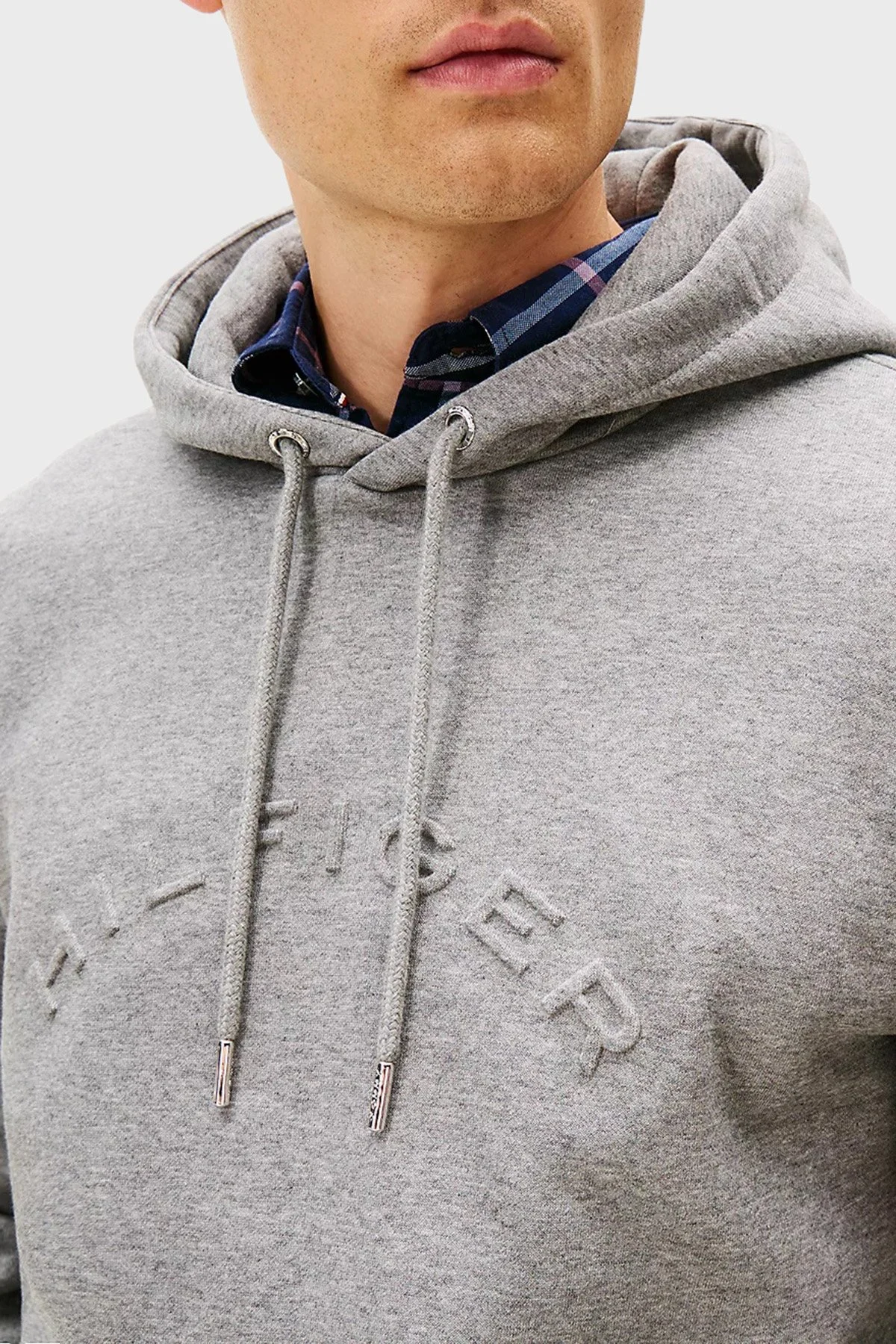 Tommy Hilfiger Pamuklu Regular Fit Fermuarlı Dik Yaka Erkek Sweat MW0MW40479 P91 GRİ - 3