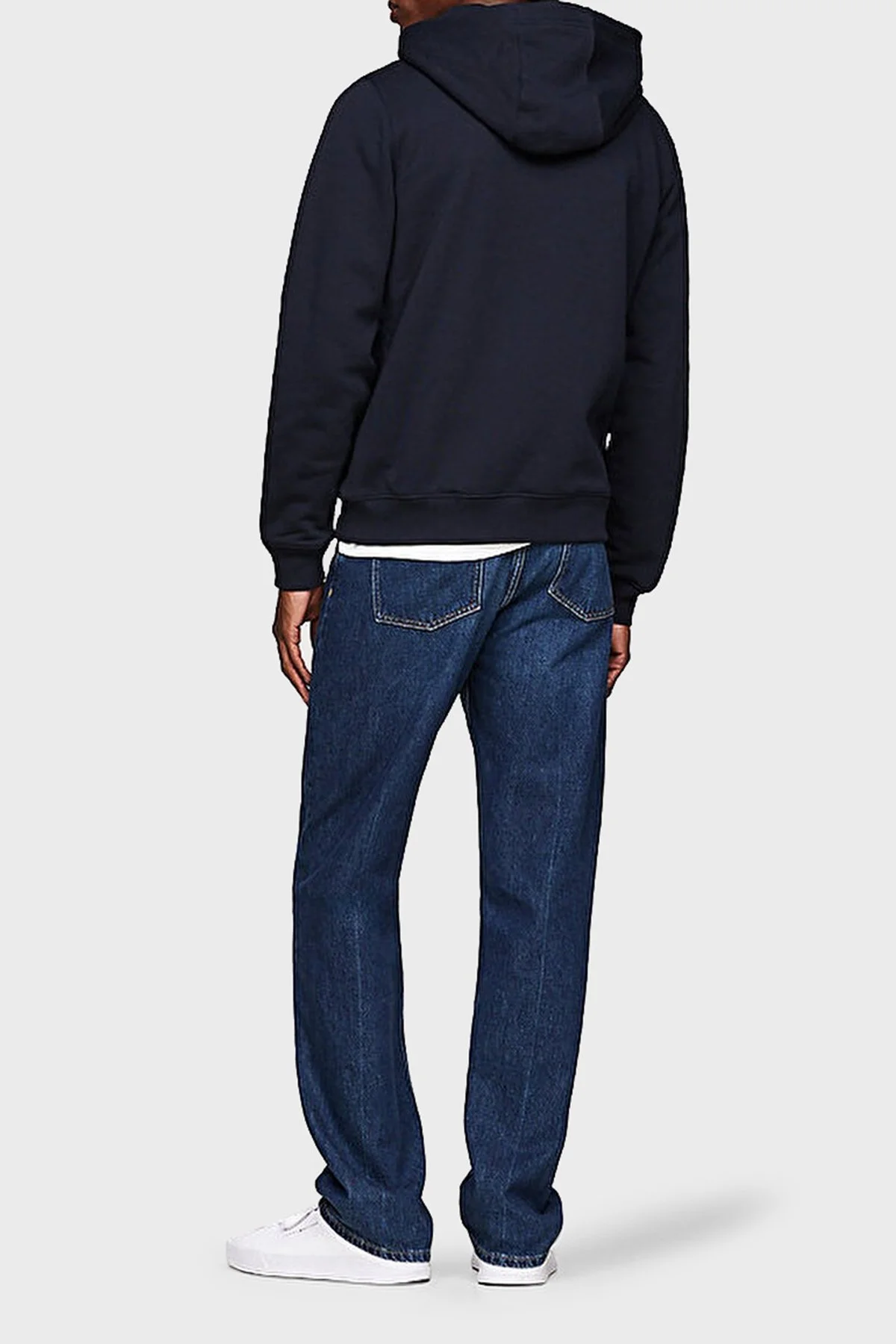 Tommy Hilfiger Pamuklu Regular Fit Kanguru Cepli Kapüşonlu Erkek Sweat MW0MW37244 DW5 LACİVERT - 8