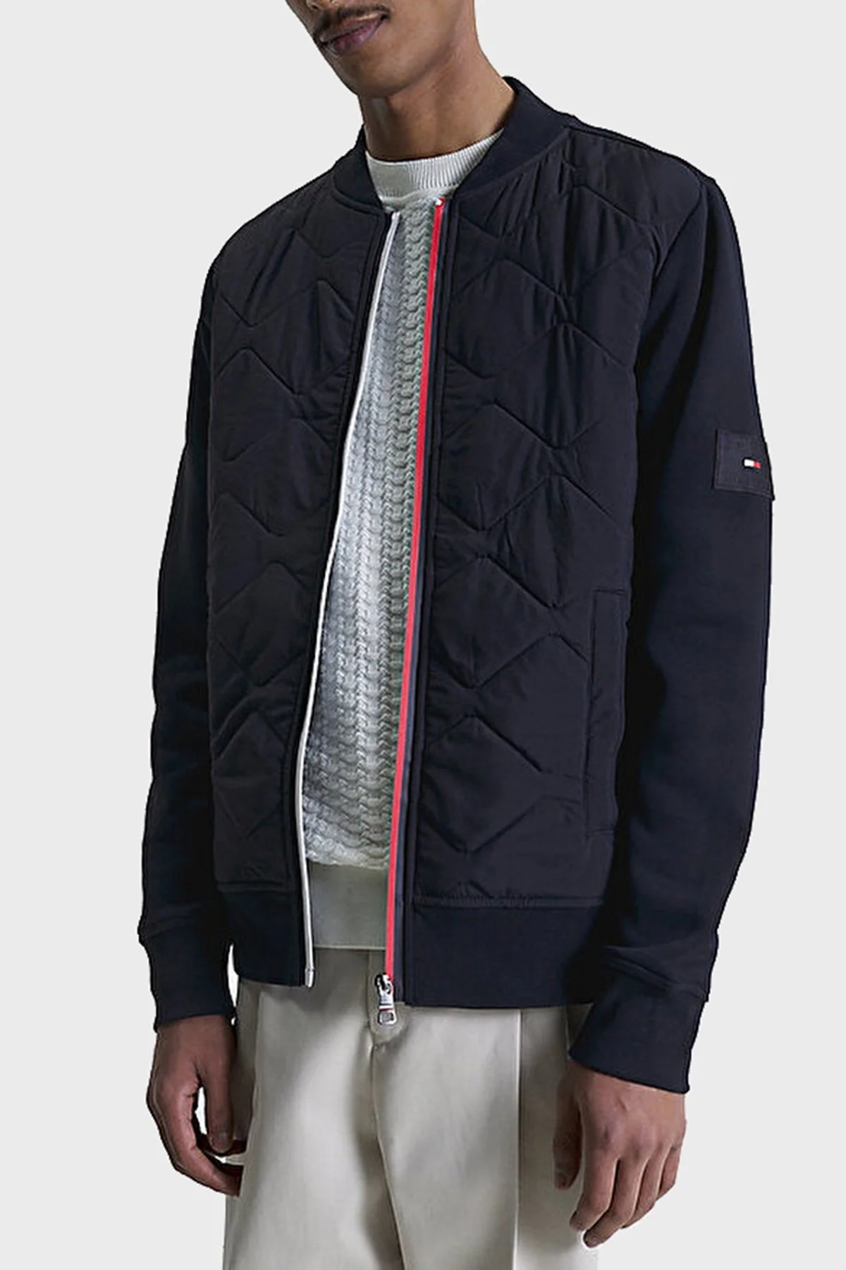 Tommy Hilfiger Pamuklu Regular Fit Kapitone Bomber Erkek Ceket MW0MW30010 DW5 LACİVERT - 1