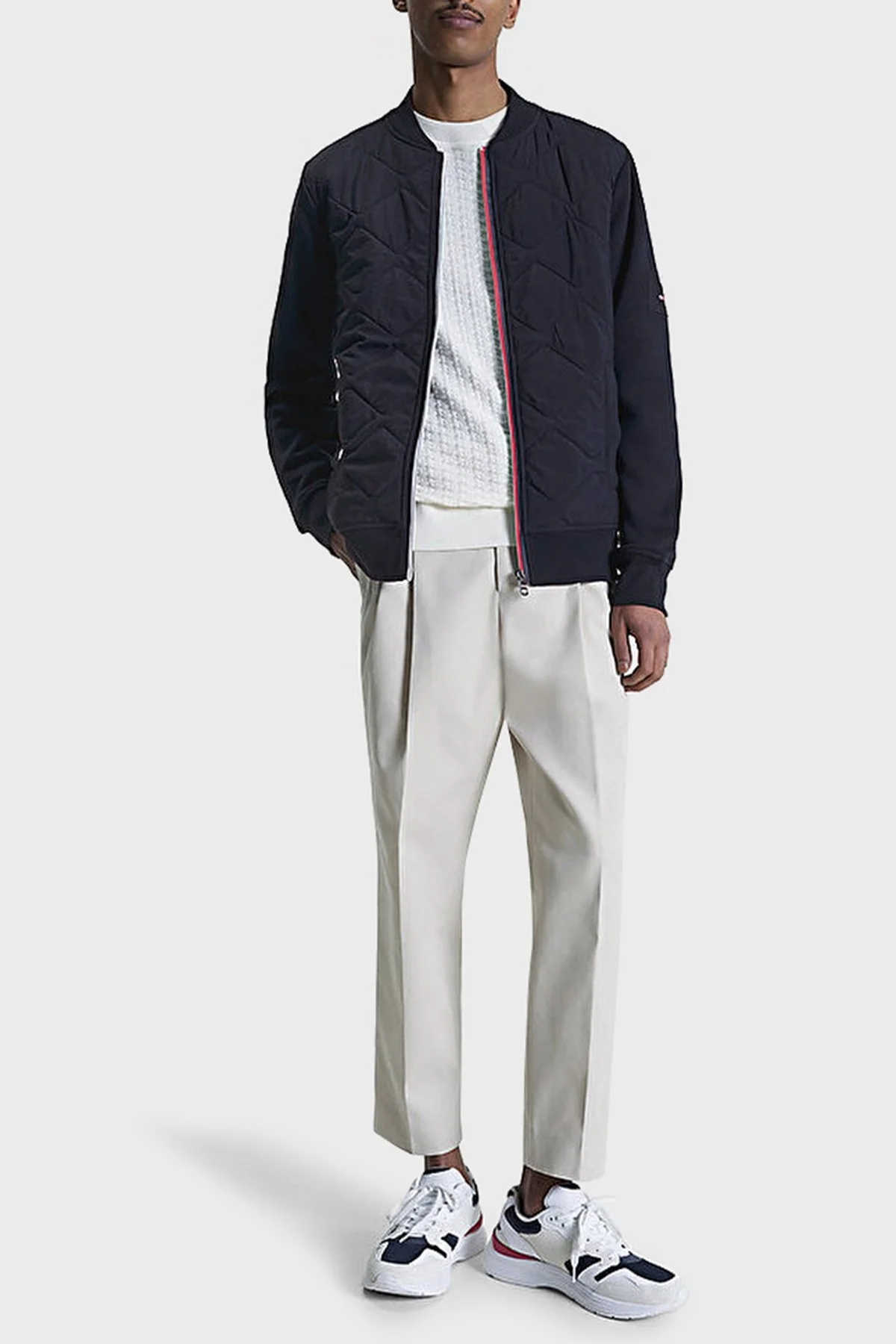 Tommy Hilfiger Pamuklu Regular Fit Kapitone Bomber Erkek Ceket MW0MW30010 DW5 LACİVERT - 2