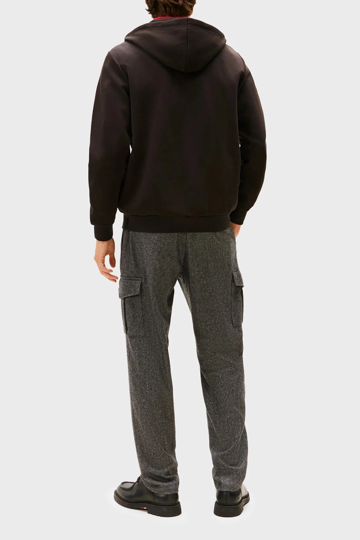 Tommy Hilfiger Pamuklu Regular Fit Kapüşon Yaka Erkek Sweat MW0MW37243 BDS SİYAH - 4