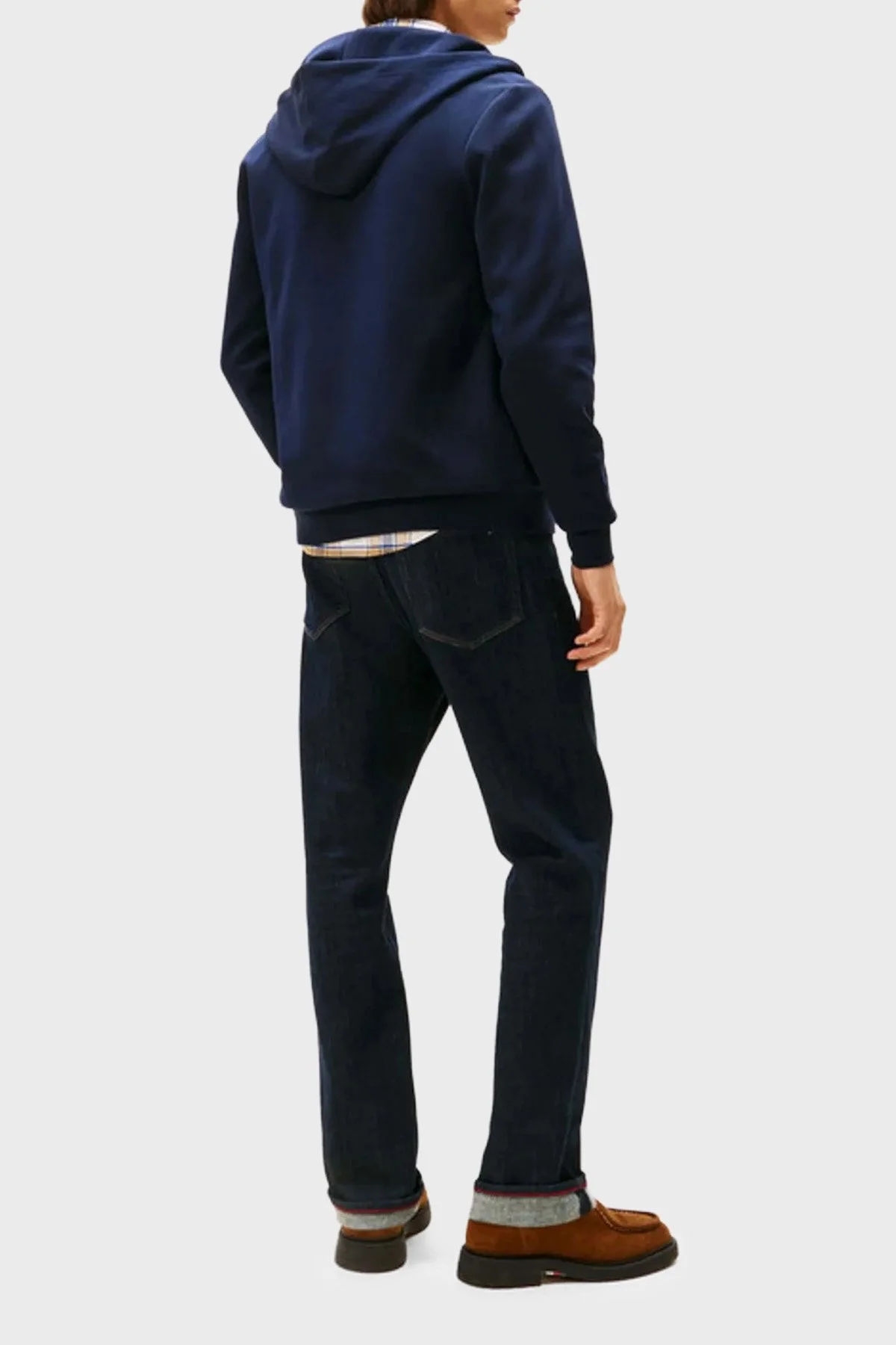 Tommy Hilfiger Pamuklu Regular Fit Kapüşon Yaka Erkek Sweat MW0MW37243 DW5 LACİVERT - 4