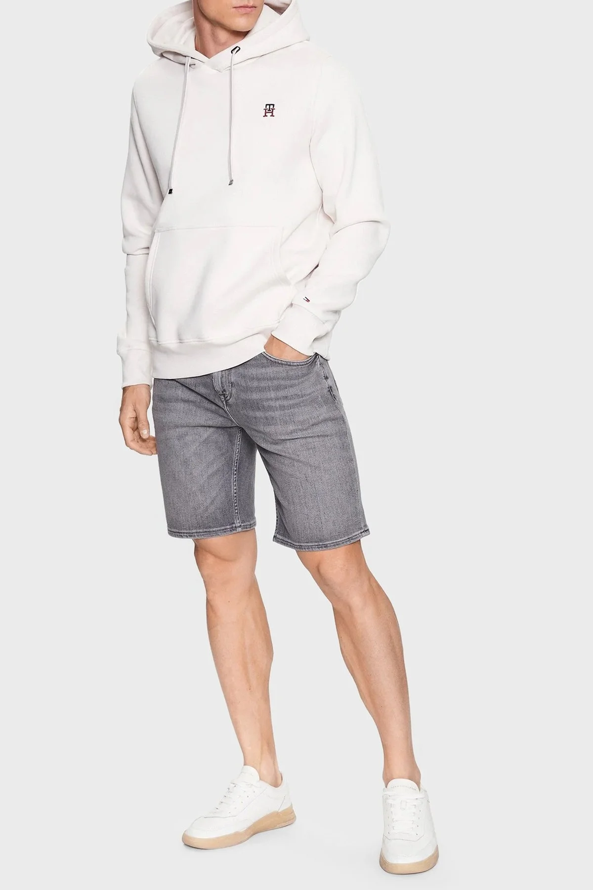 Tommy Hilfiger Pamuklu Regular Fit Kapüşonlu Erkek Sweat MW0MW29283 AC0 KREM - 3