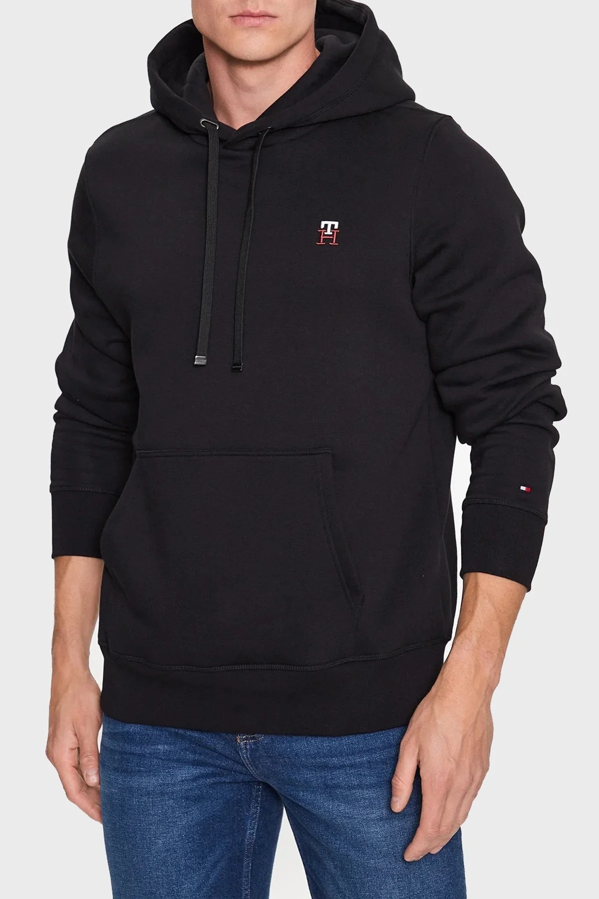 Tommy Hilfiger Pamuklu Regular Fit Kapüşonlu Erkek Sweat MW0MW29283 BDS SİYAH - 1